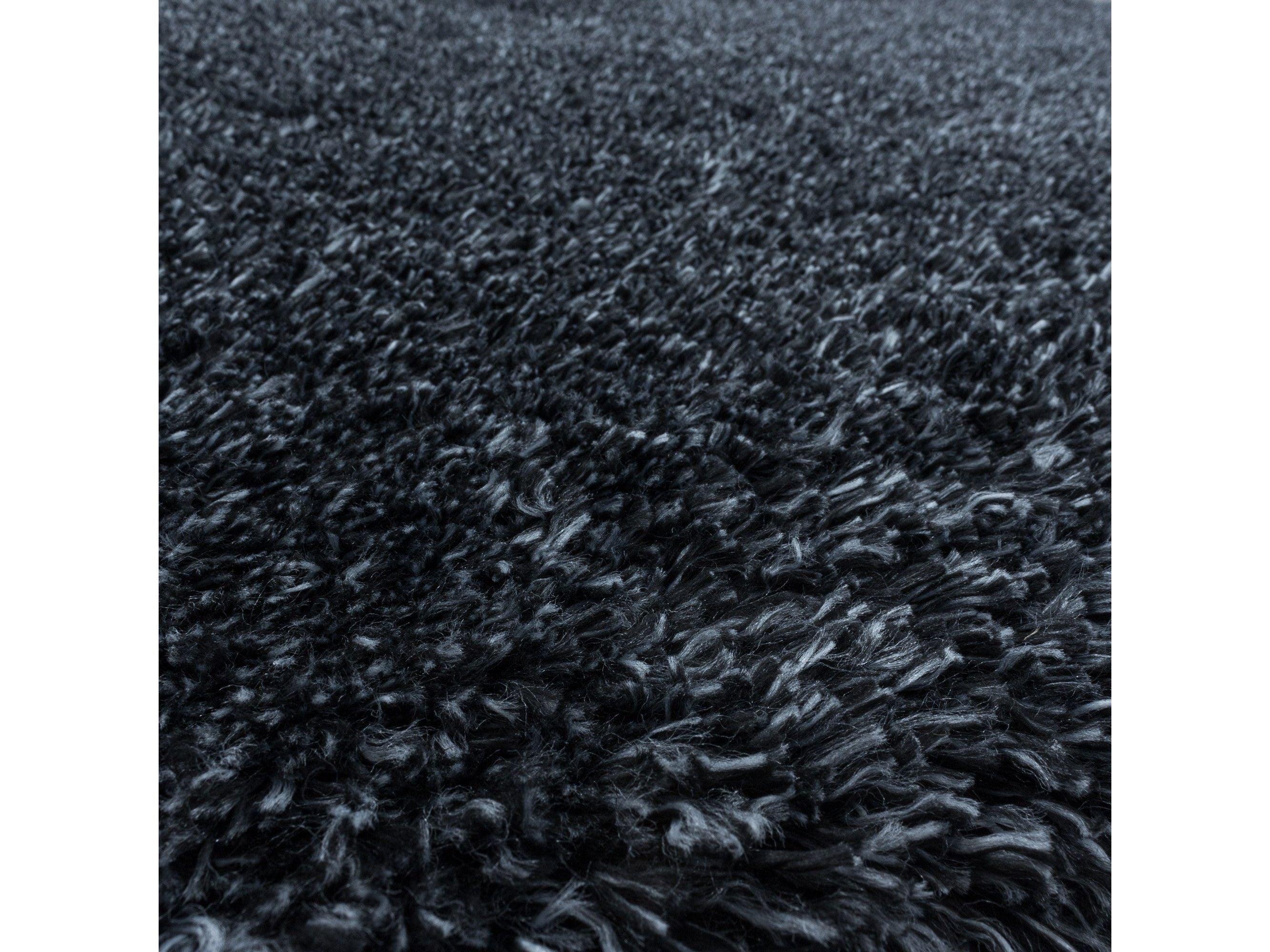 Wohnzimmerteppich Hochflor Teppich Super Soft Shaggy Flor Weich Farbe Anthrazit