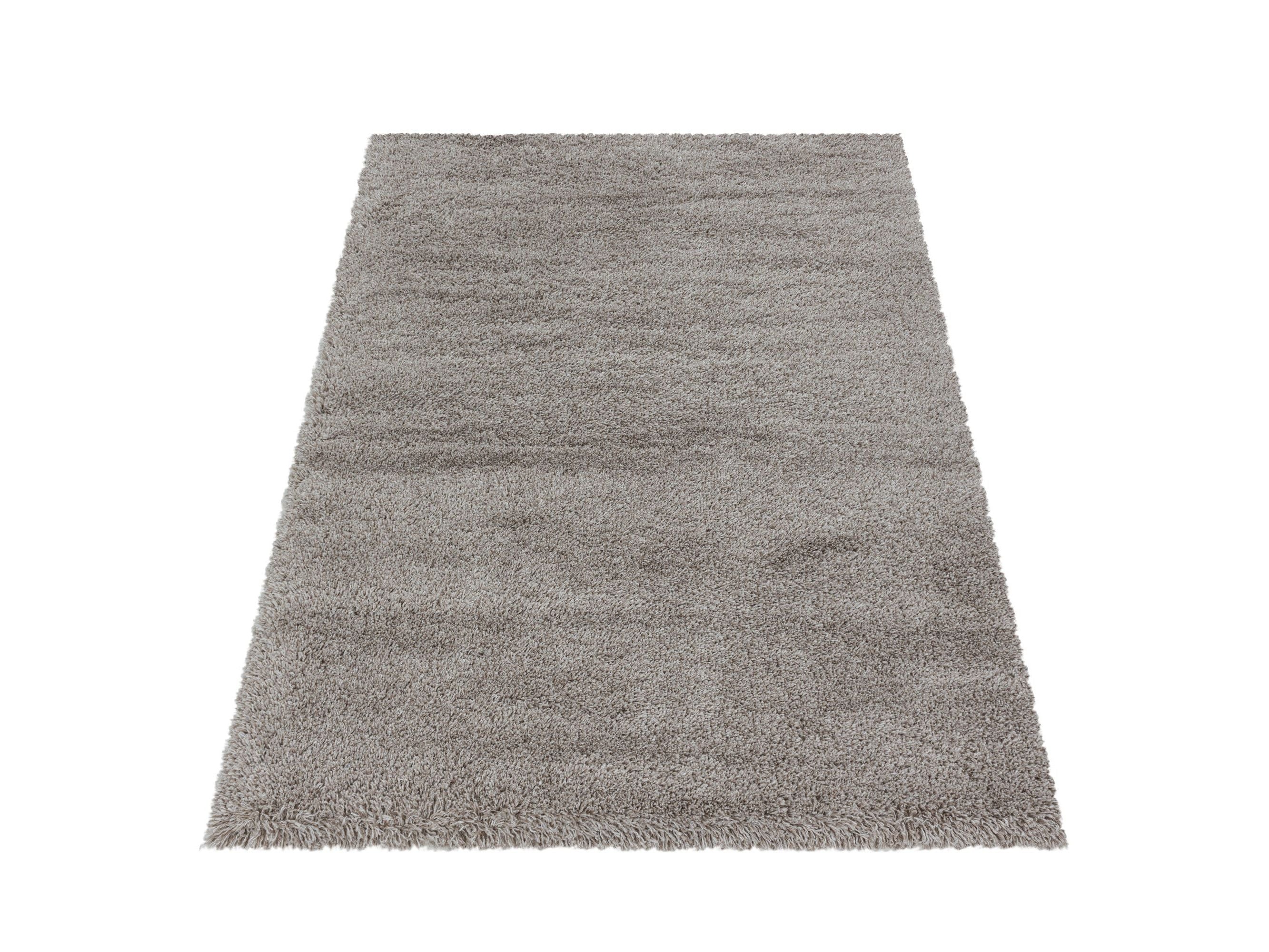 Wohnzimmerteppich Hochflor Teppich Super Soft Shaggy Flor Weich Farbe Beige