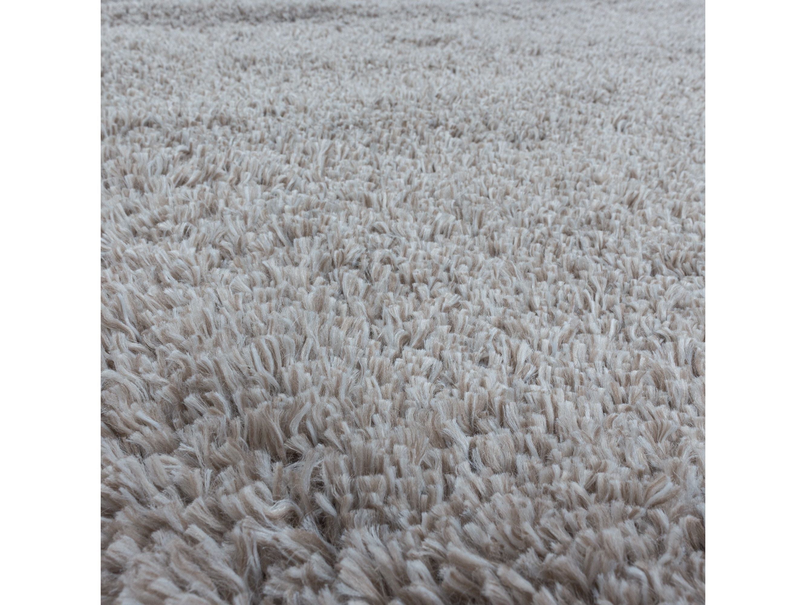 Wohnzimmerteppich Hochflor Teppich Super Soft Shaggy Flor Weich Farbe Beige