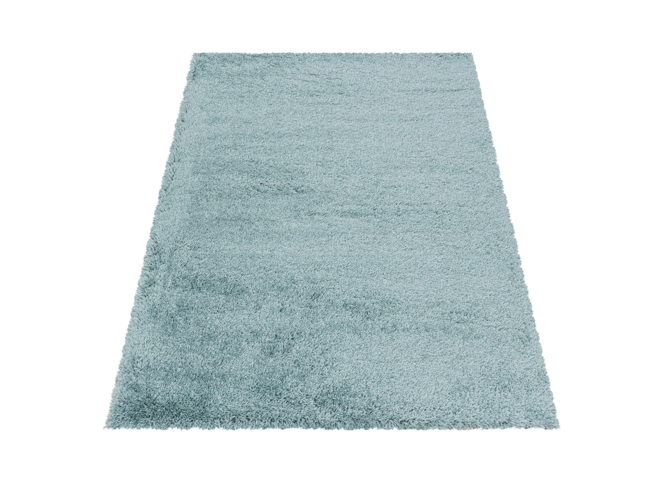Wohnzimmerteppich Hochflor Teppich Super Soft Shaggy Flor Weich Farbe Blau