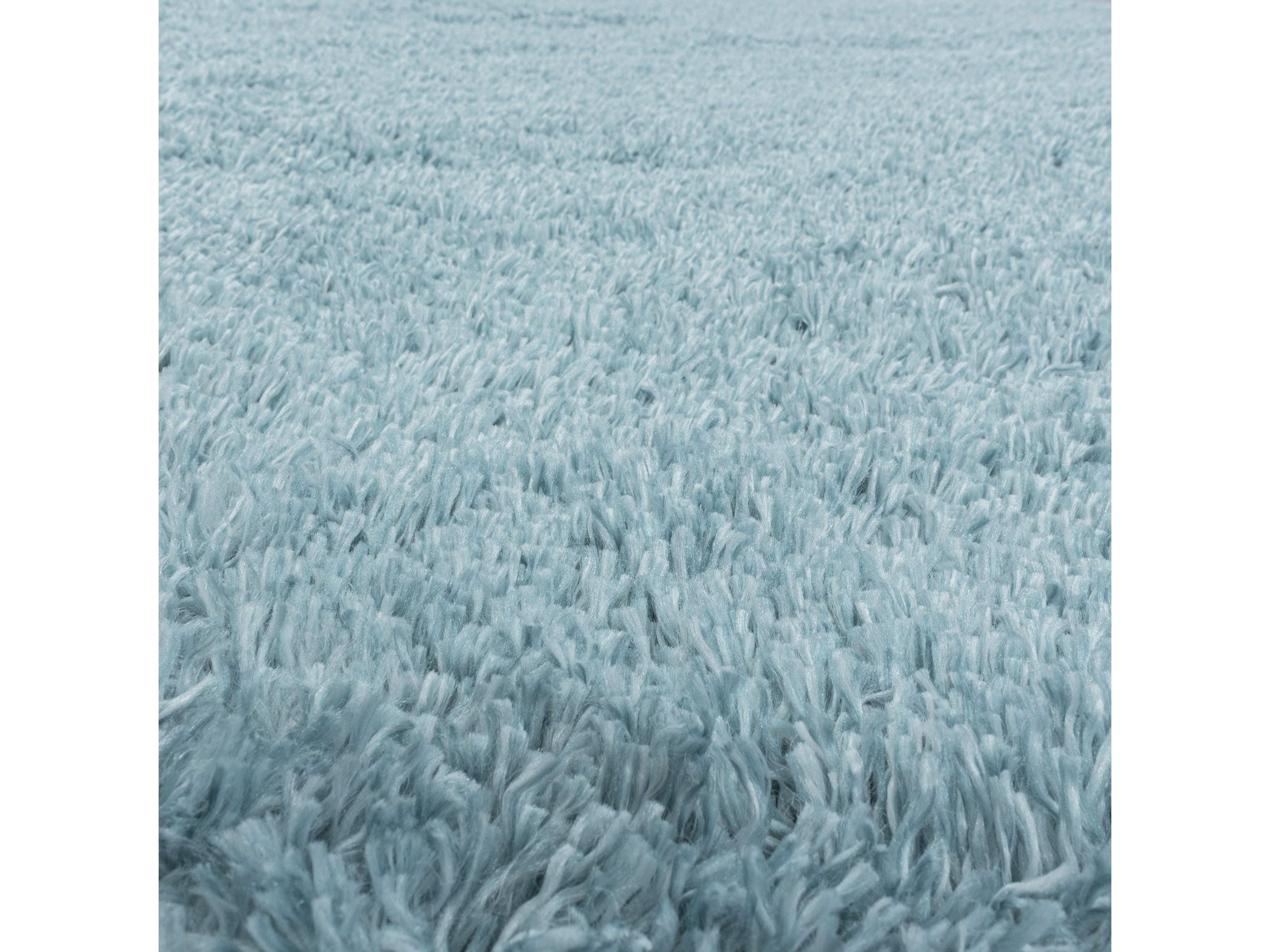 Wohnzimmerteppich Hochflor Teppich Super Soft Shaggy Flor Weich Farbe Blau