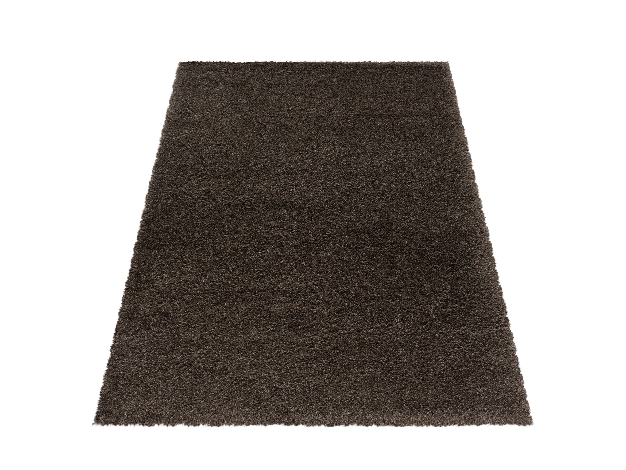 Wohnzimmerteppich Hochflor Teppich Super Soft Shaggy Flor Weich Farbe Braun