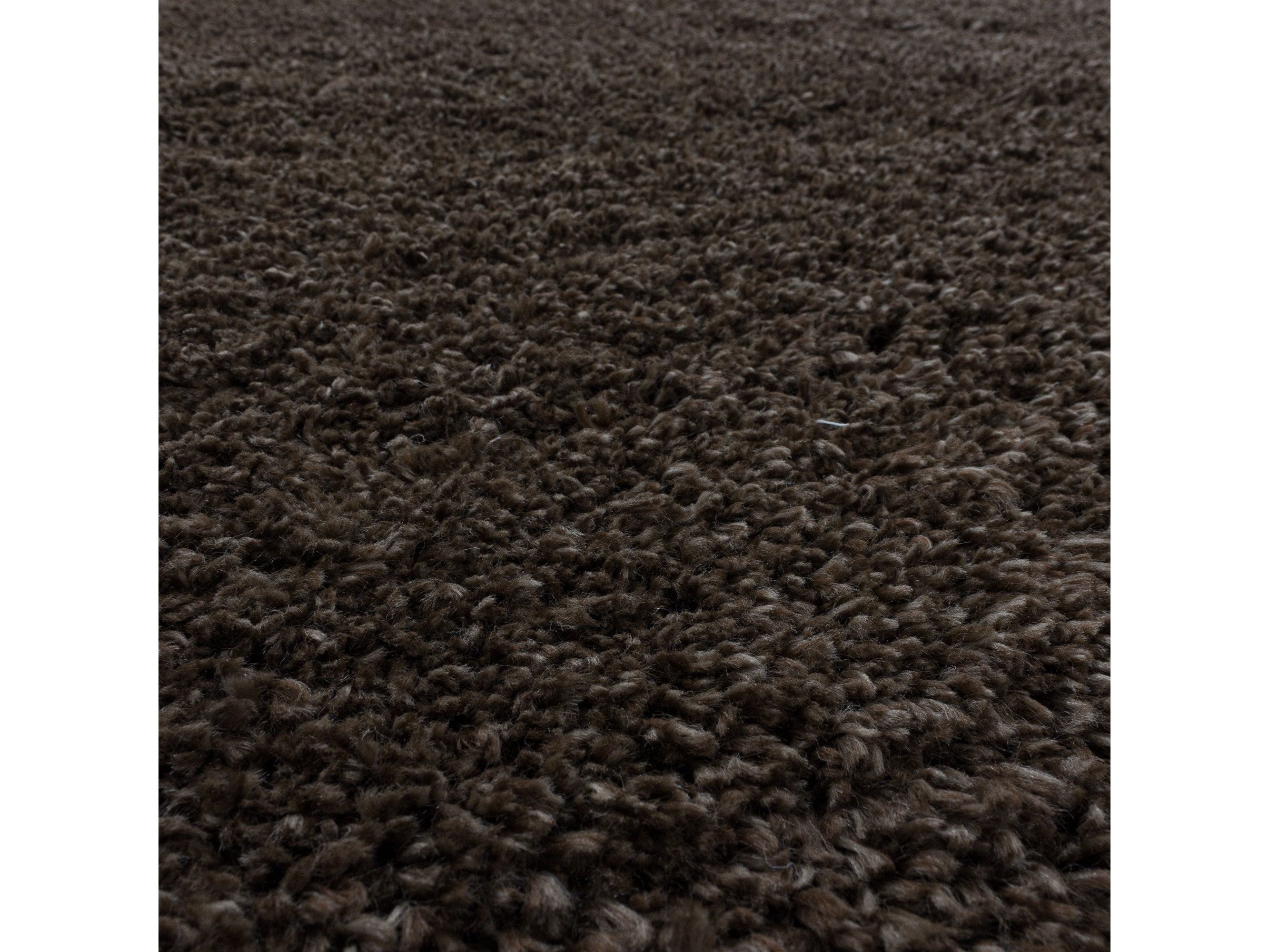 Wohnzimmerteppich Hochflor Teppich Super Soft Shaggy Flor Weich Farbe Braun