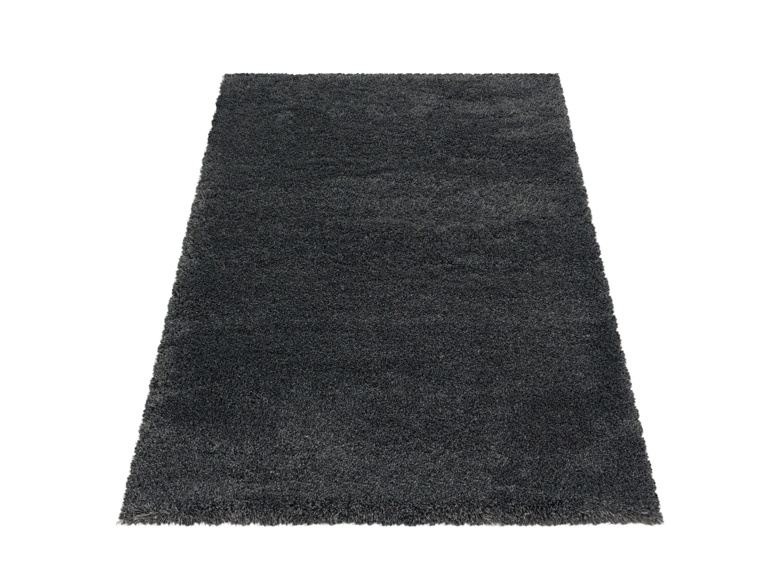 Wohnzimmerteppich Hochflor Teppich Super Soft Shaggy Flor Weich Farbe Grau