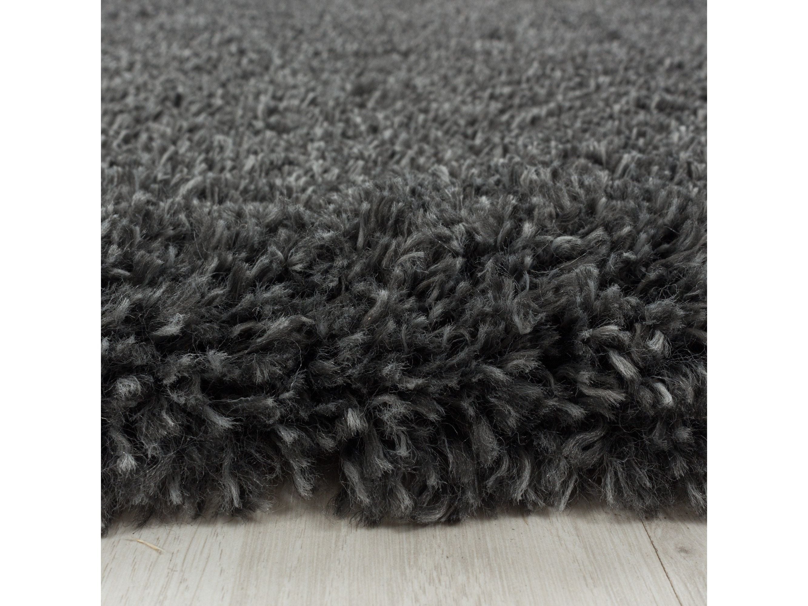 Wohnzimmerteppich Hochflor Teppich Super Soft Shaggy Flor Weich Farbe Grau