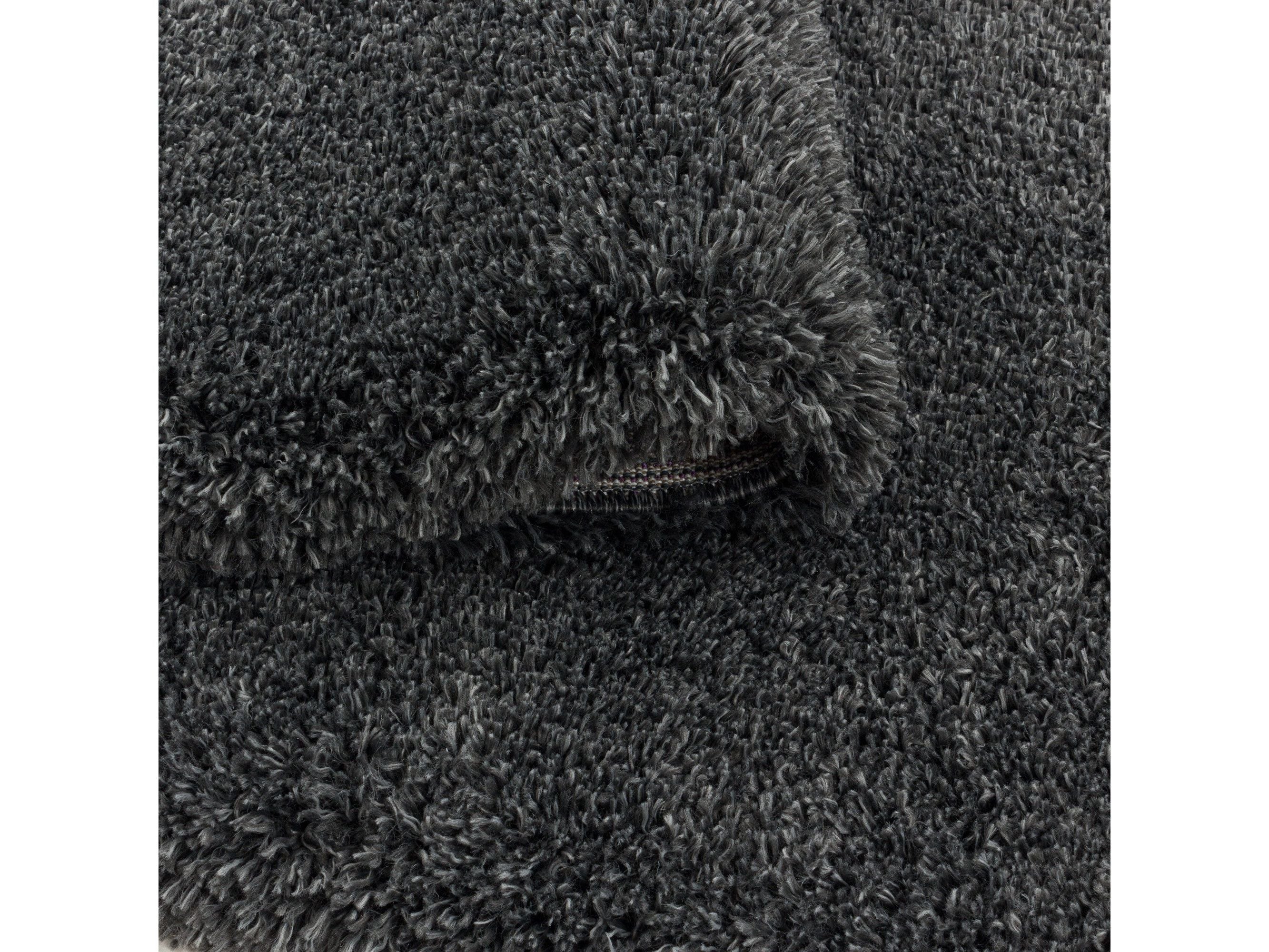 Wohnzimmerteppich Hochflor Teppich Super Soft Shaggy Flor Weich Farbe Grau