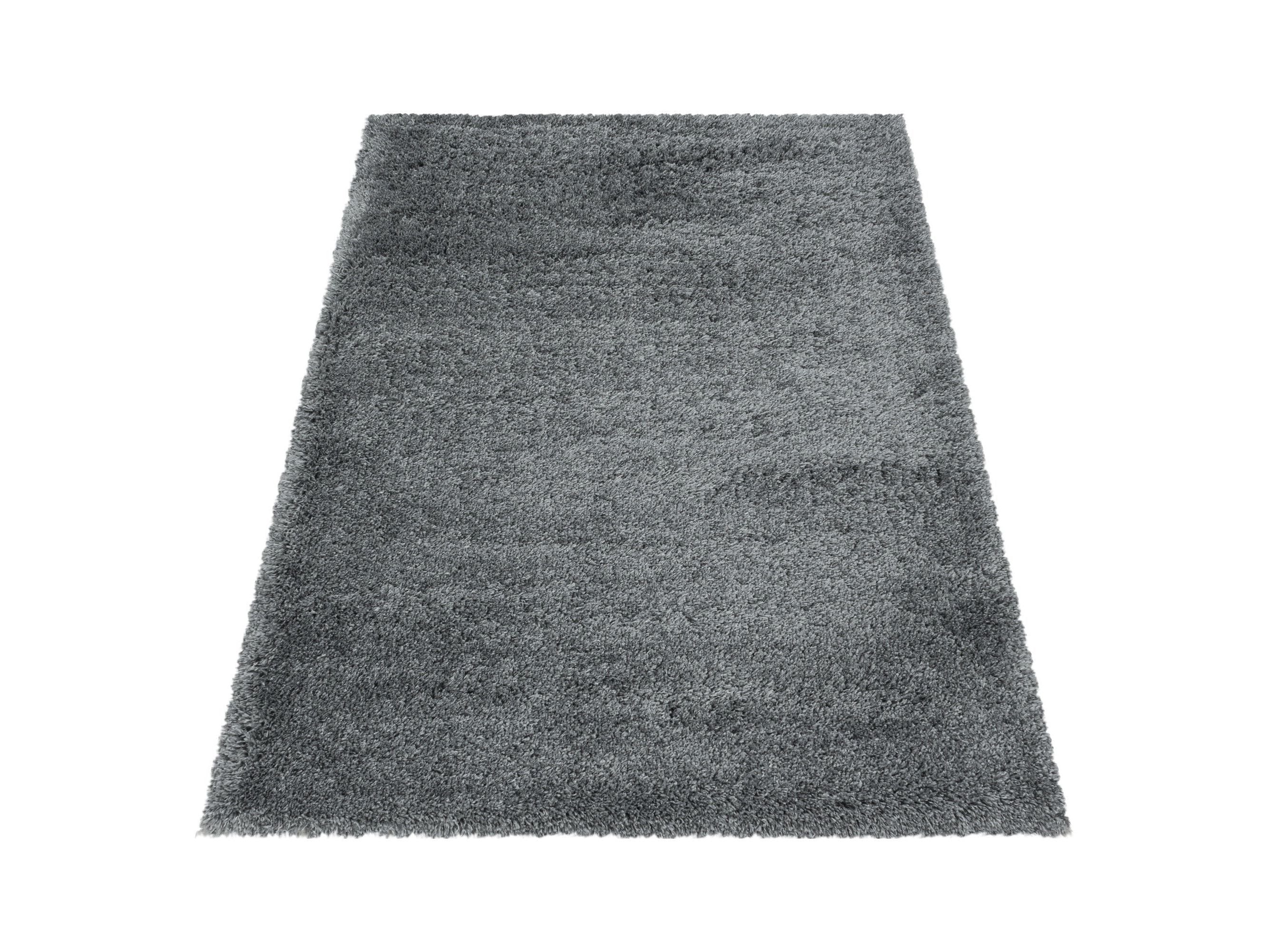 Wohnzimmerteppich Hochflor Teppich Super Soft Shaggy Flor Weich Farbe Hellgrau