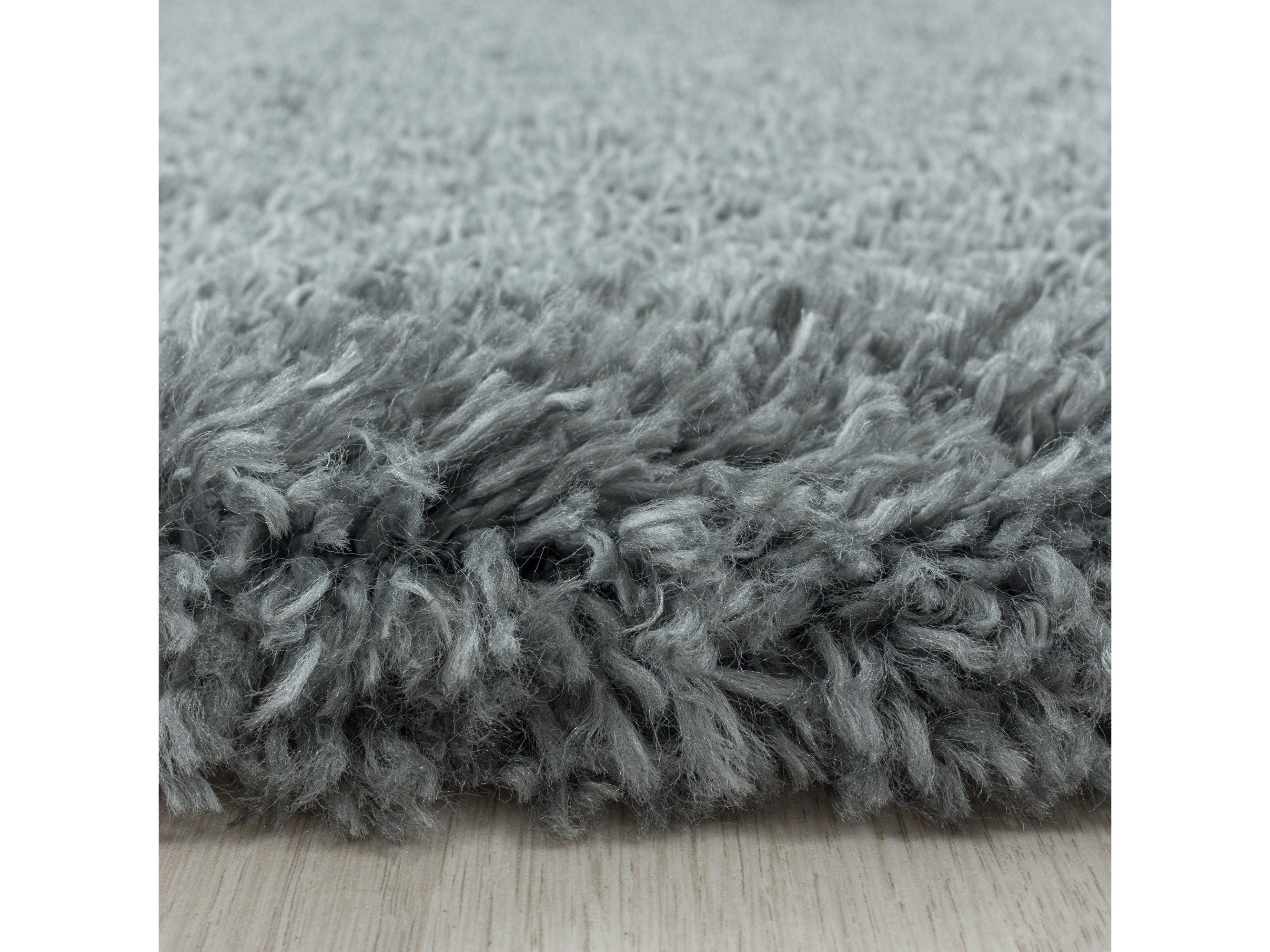 Wohnzimmerteppich Hochflor Teppich Super Soft Shaggy Flor Weich Farbe Hellgrau