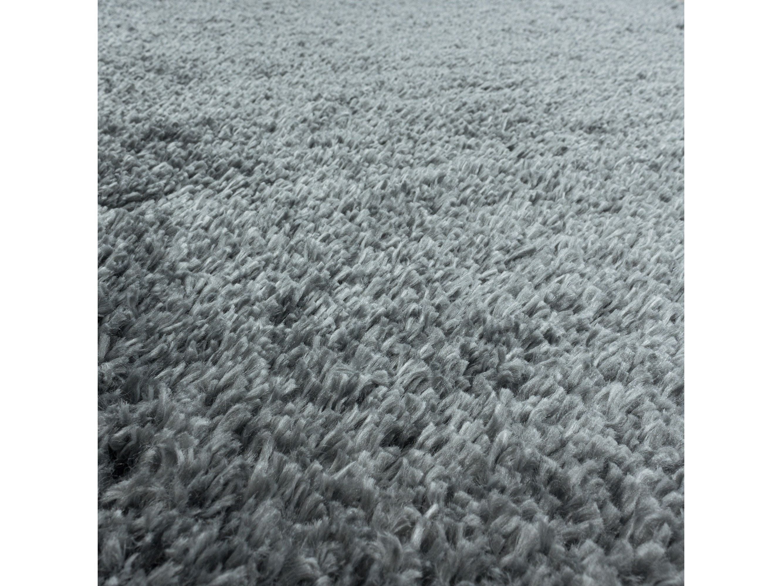 Wohnzimmerteppich Hochflor Teppich Super Soft Shaggy Flor Weich Farbe Hellgrau