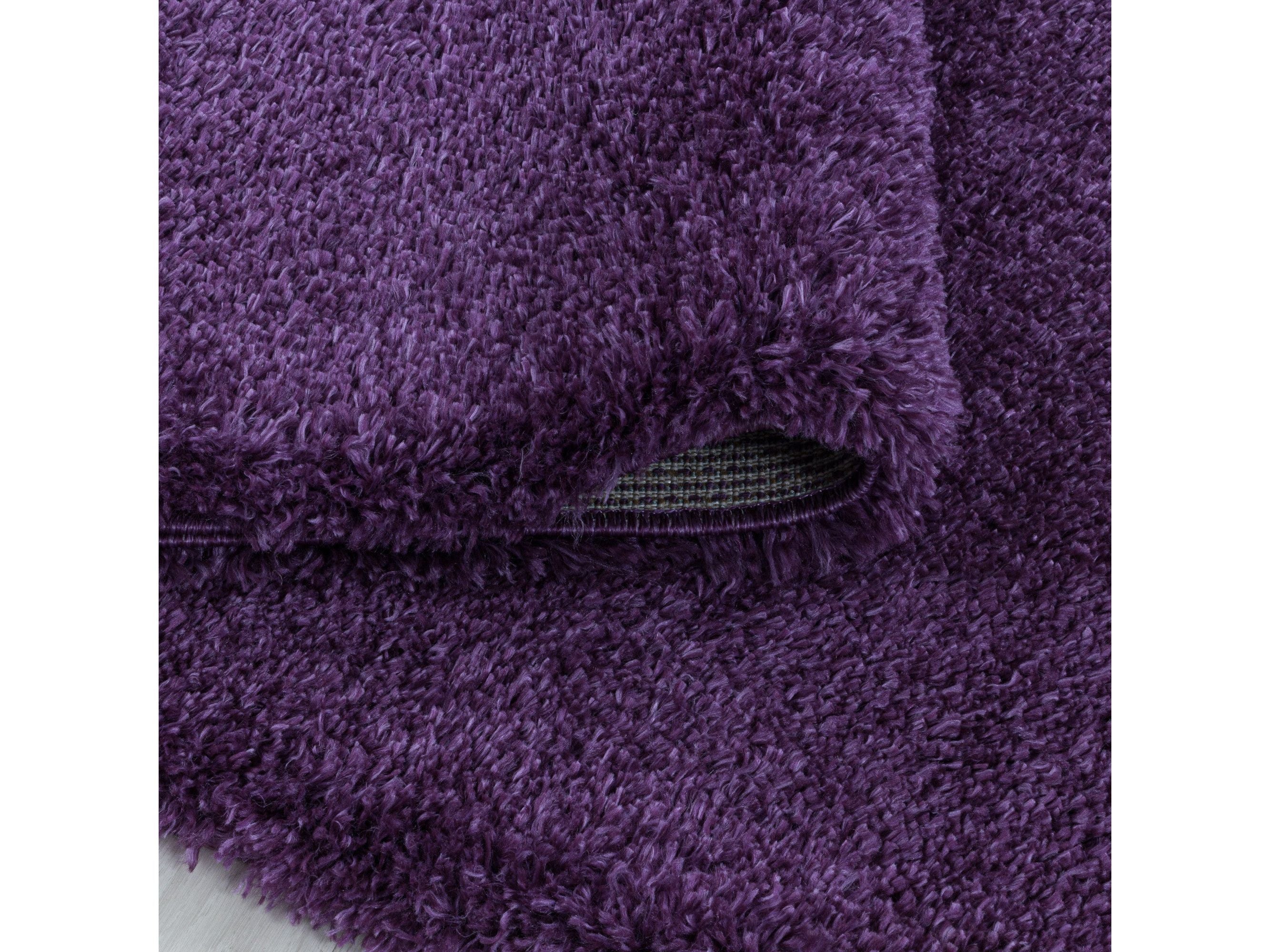 Wohnzimmerteppich Hochflor Teppich Super Soft Shaggy Flor Weich Farbe Lila