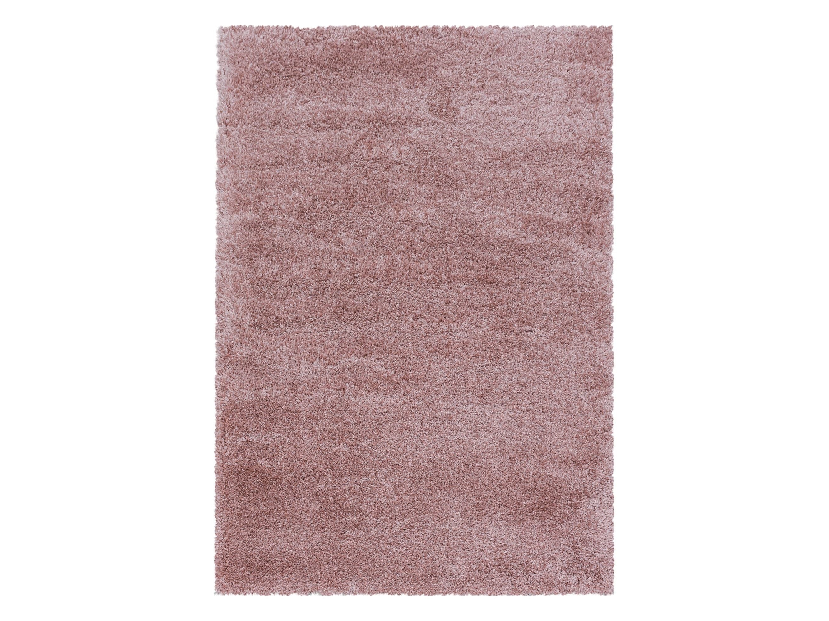 Wohnzimmerteppich Hochflor Teppich Super Soft Shaggy Flor Weich Farbe Rose