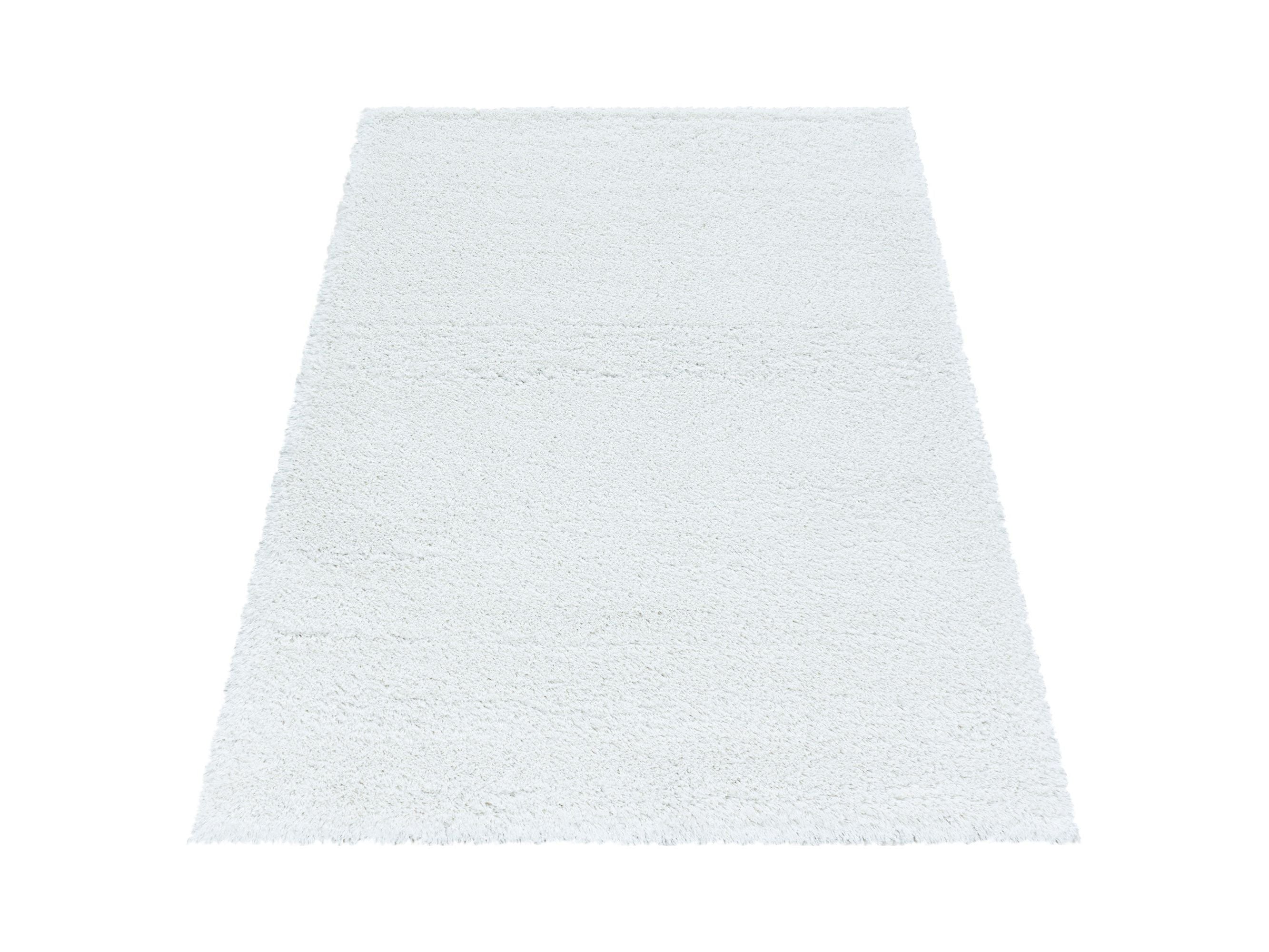 Wohnzimmerteppich Hochflor Teppich Super Soft Shaggy Flor Weich Farbe Weiss