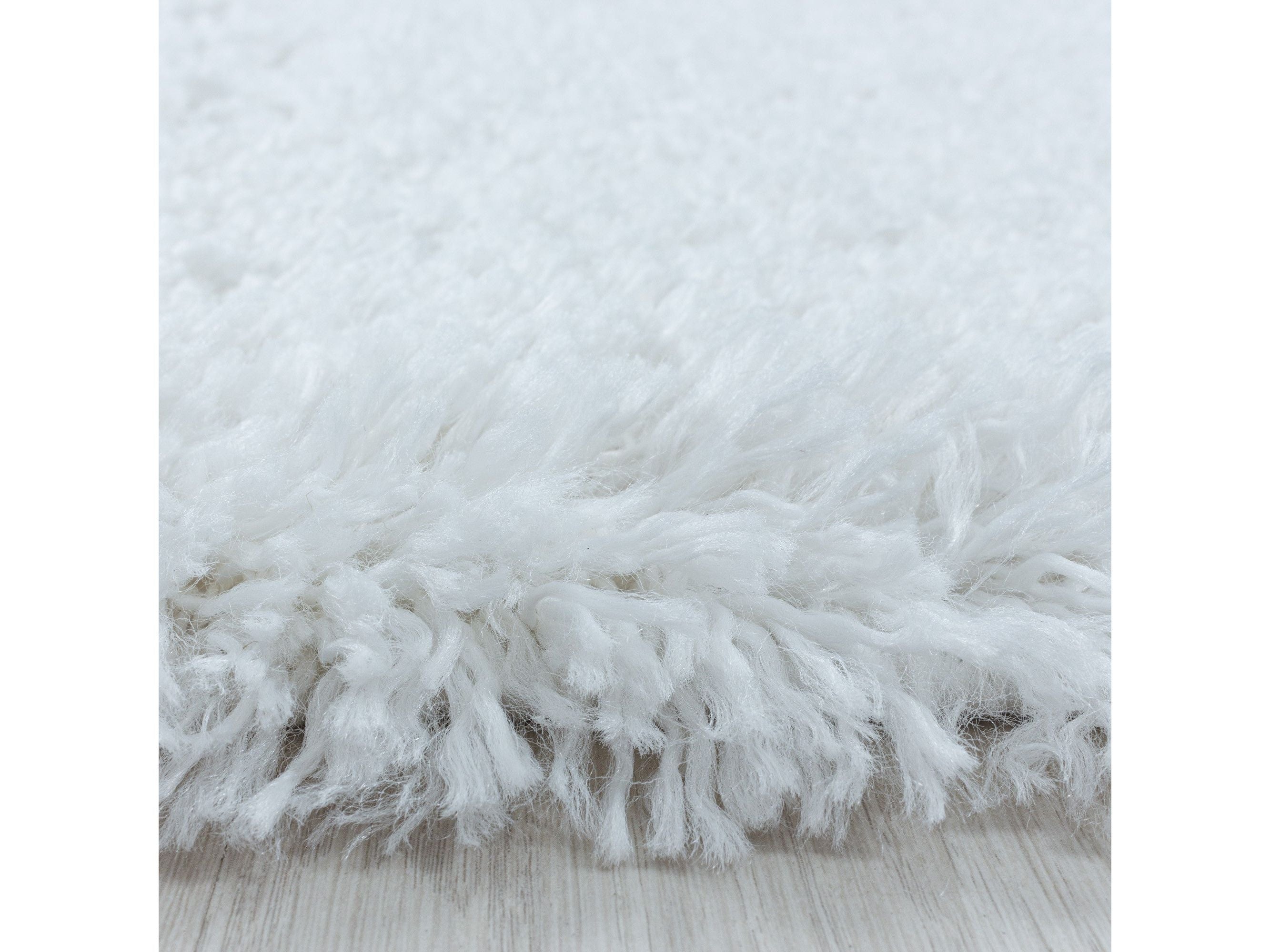 Wohnzimmerteppich Hochflor Teppich Super Soft Shaggy Flor Weich Farbe Weiss