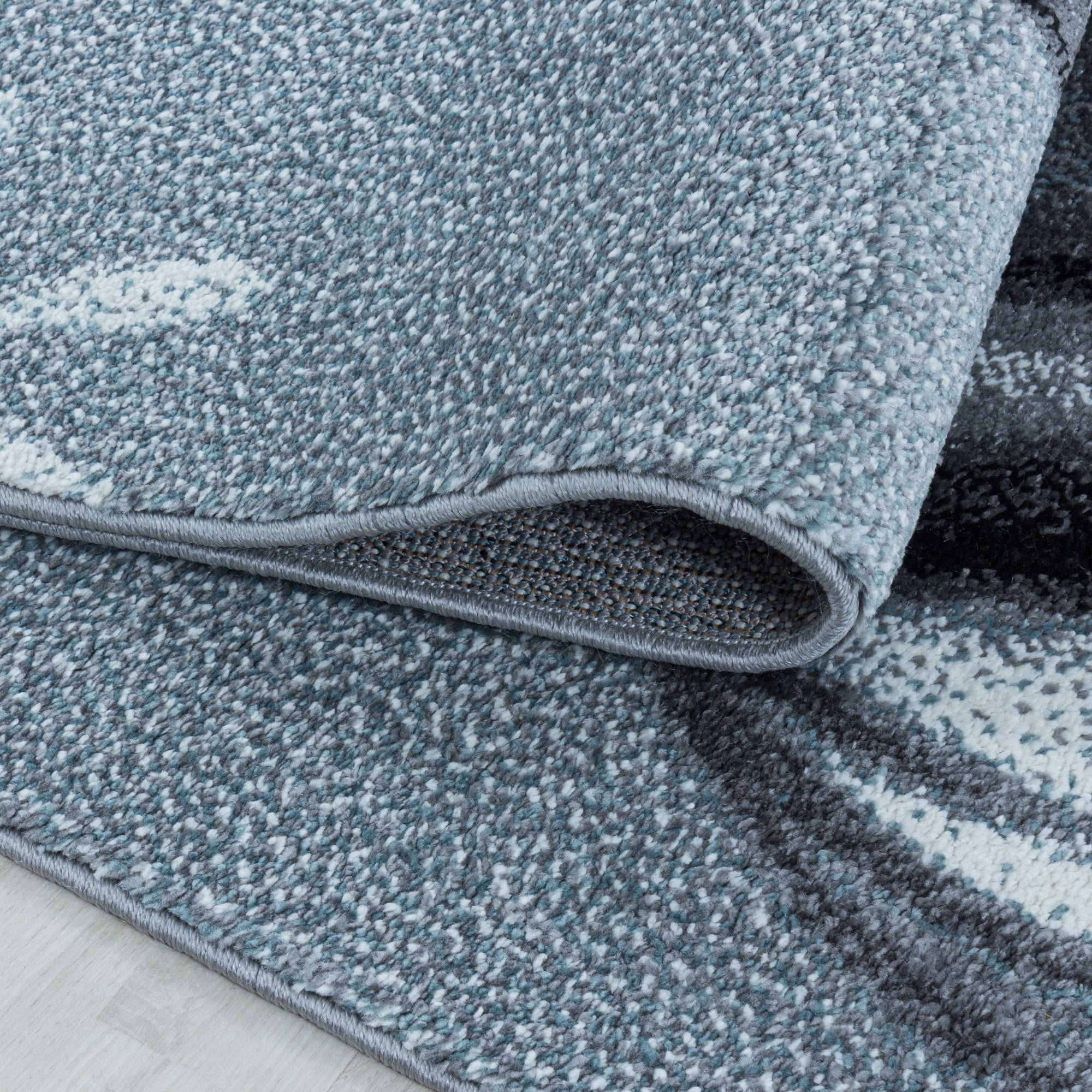 Kurzflor Kinderteppich Kinderzimmer Teppich Design Hase Bunny Blau