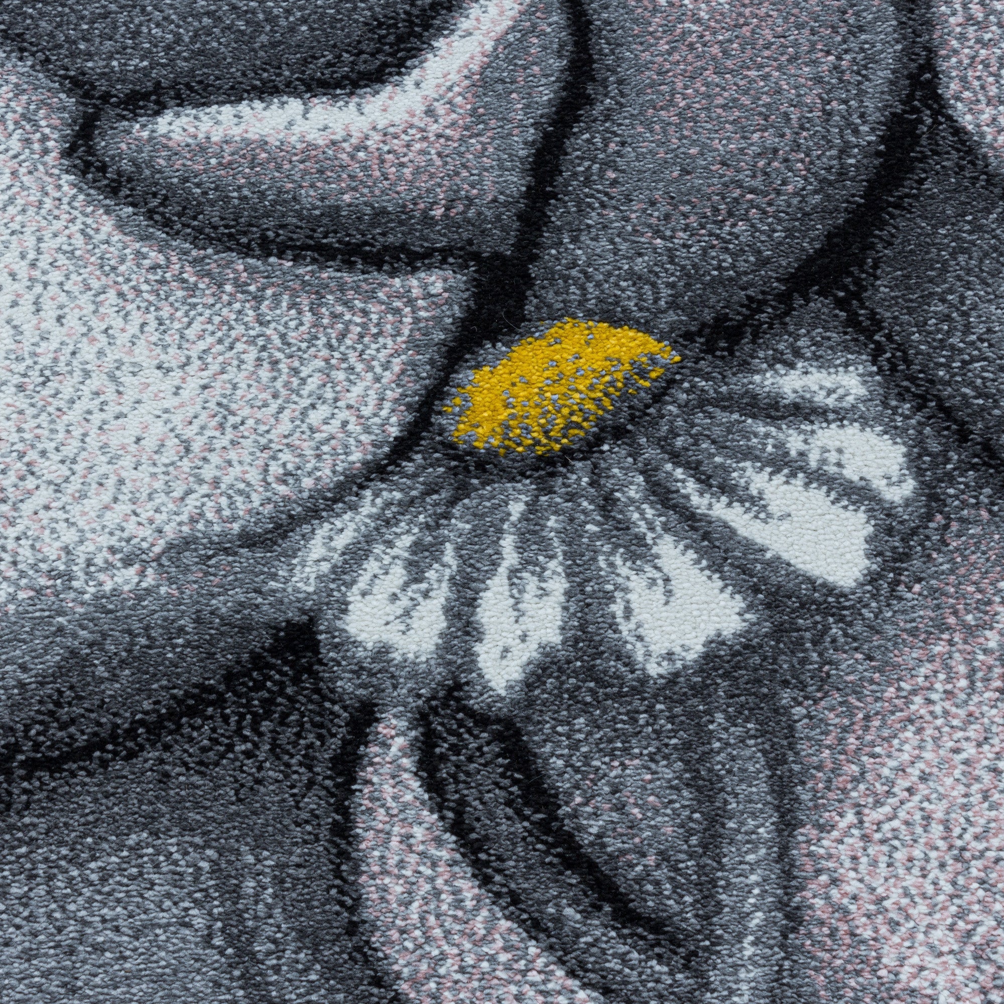 Kurzflor Kinderteppich Design Hase Bunny Kinderzimmer Teppich Rosa