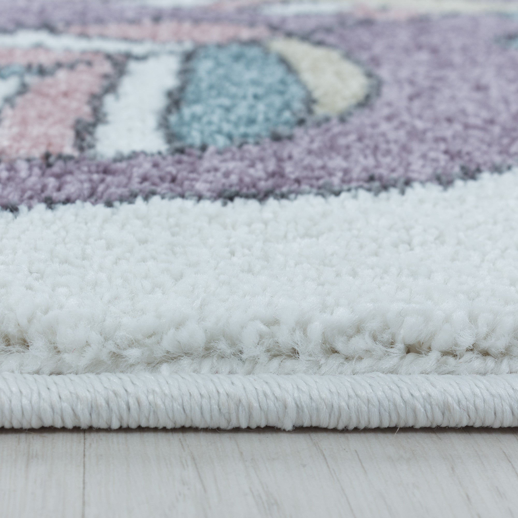 Kurzflor Kinderteppich Design Indianer Bär Feder Kinderzimmer Teppich Gelb