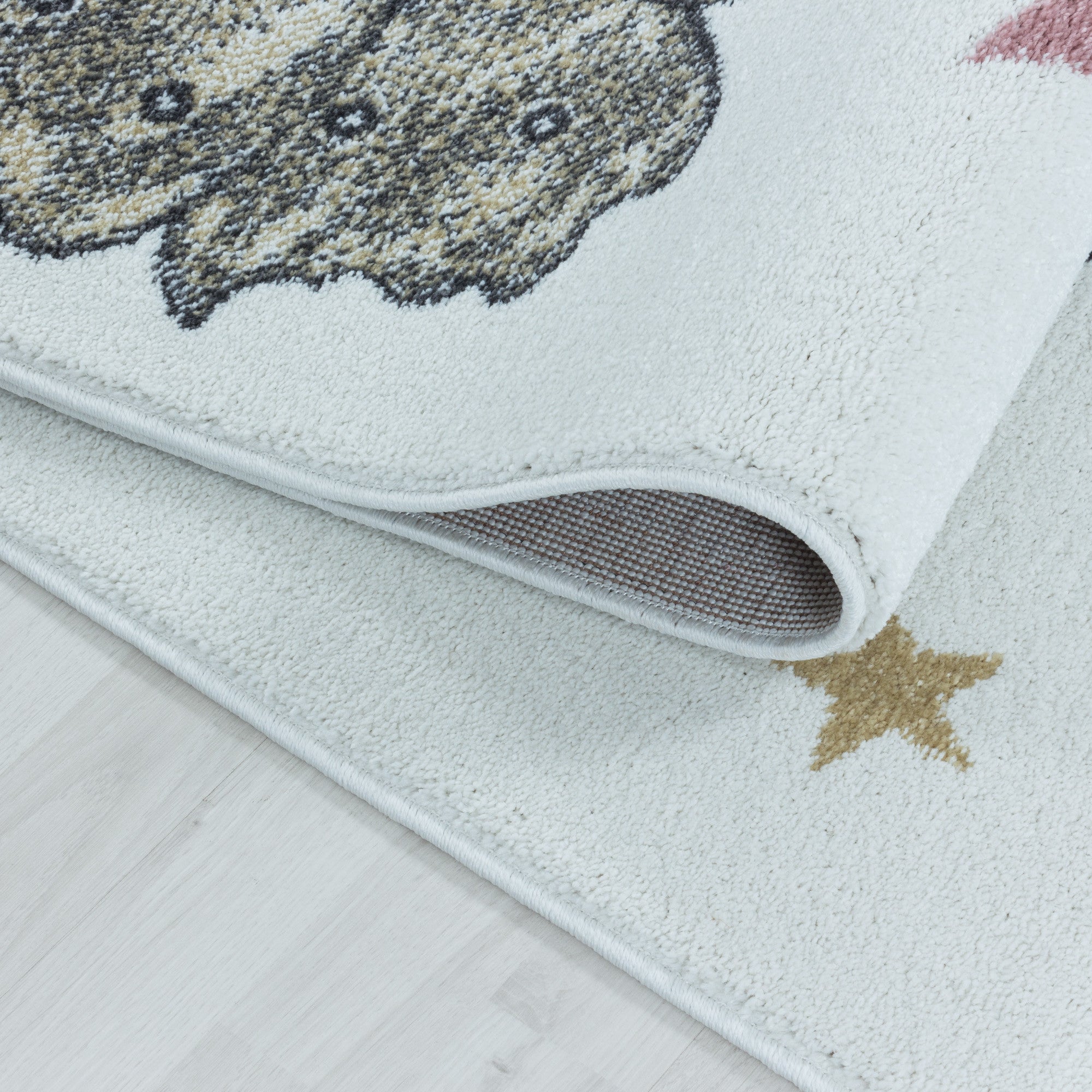 Kurzflor Kinderteppich Design Dino Baby Saurier Kinderzimmer Teppich Blau