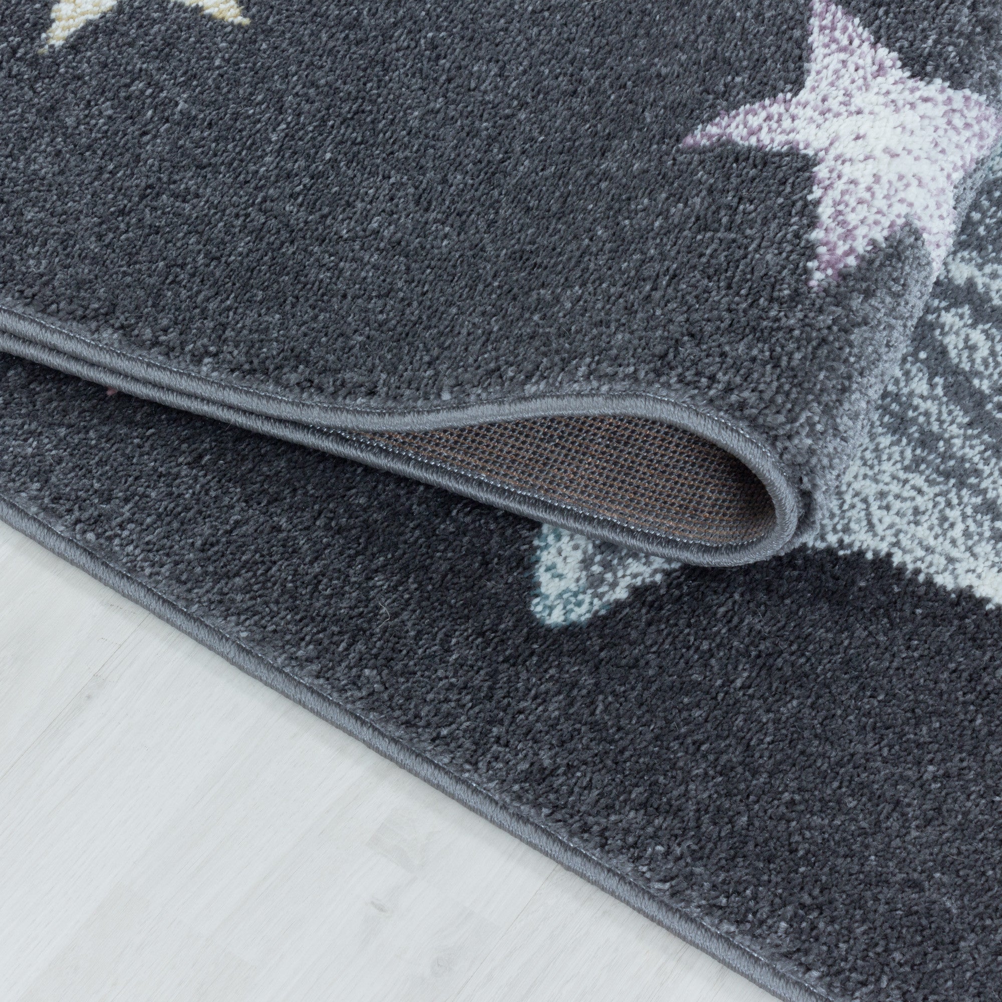 Kurzflor Kinderteppich Design Drachen Baby Saurier Kinderzimmer Teppich Blau