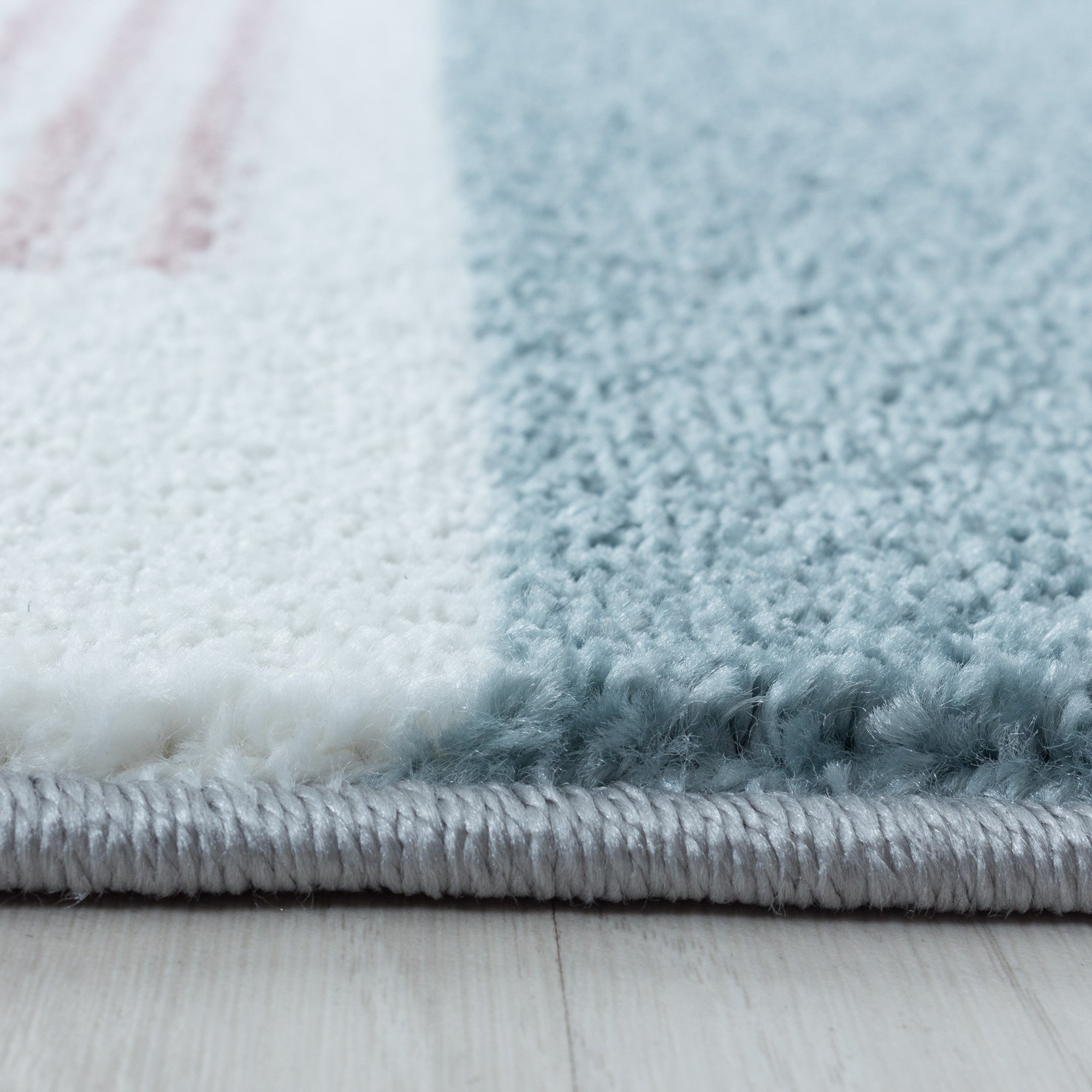 Kurzflor Kinderteppich Design Walross Hase Bär Kinderzimmer Teppich Mehrfarbig