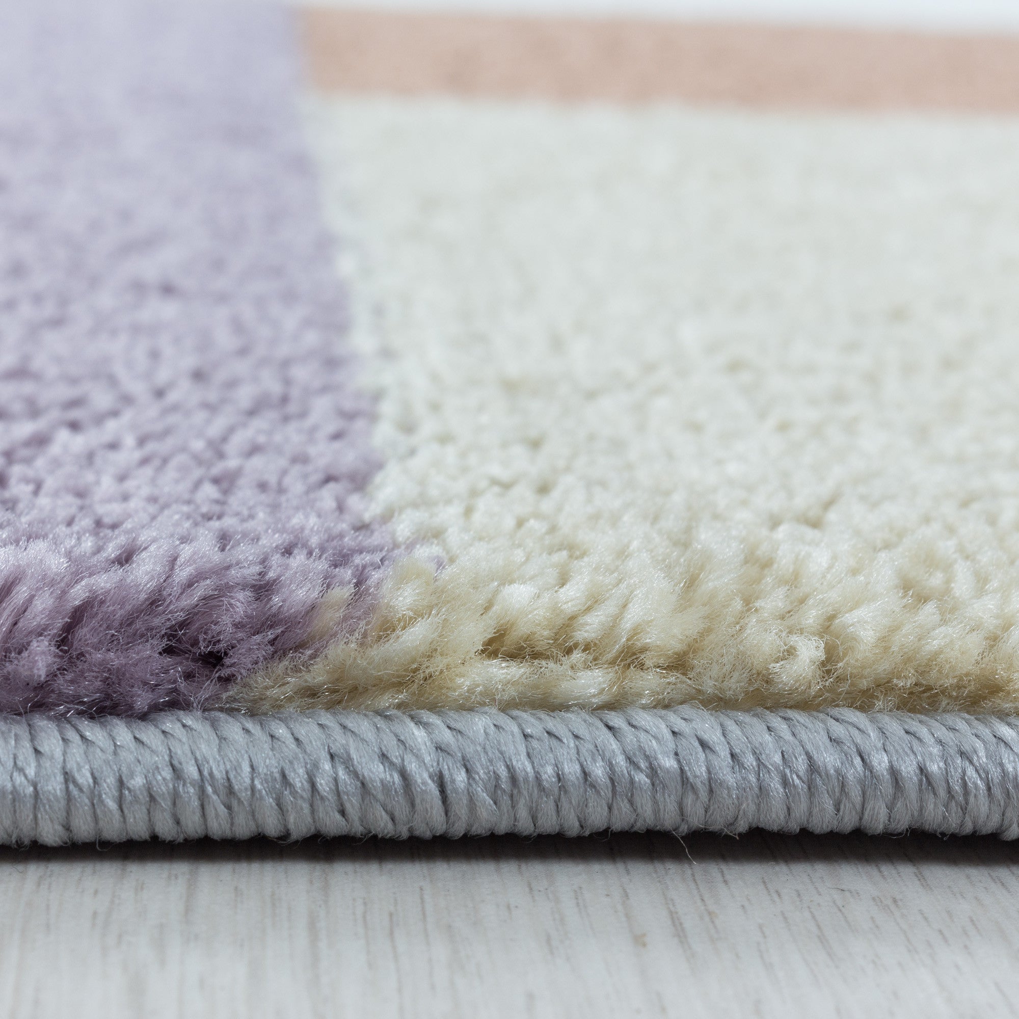 Kurzflor Kinderteppich Design Bunte Kacheln Kinderzimmerteppich Weich Mehrfarbig