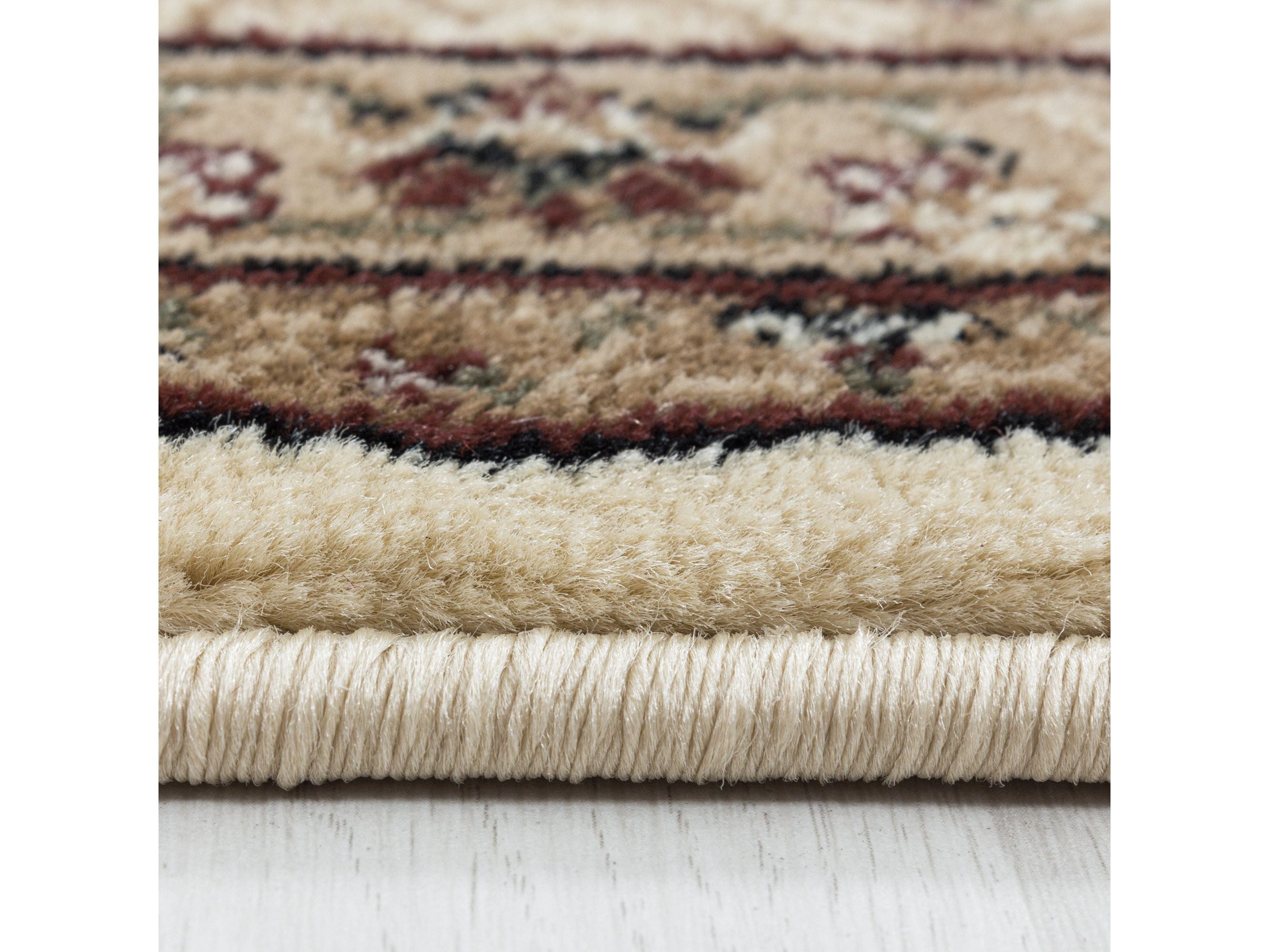 Wohnzimmer Kurzflor Teppich Design Orient Teppich Klassik Antike Ornamente Beige