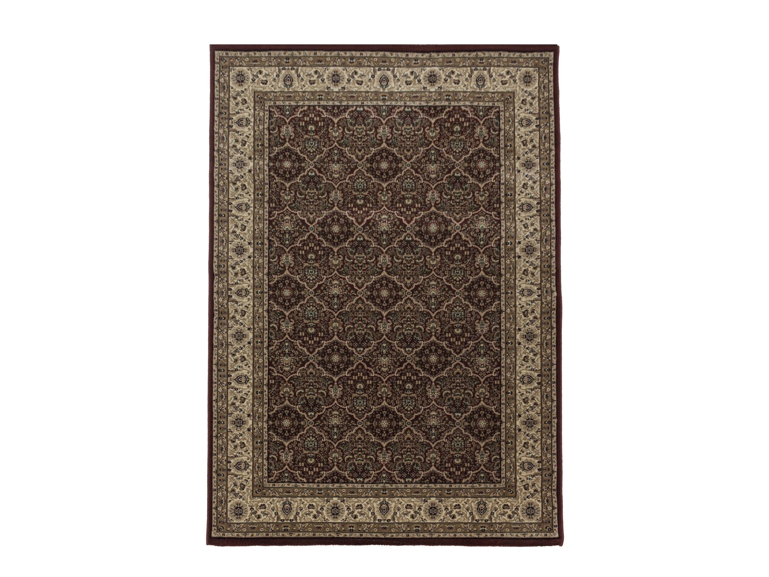 Wohnzimmer Kurzflor Teppich Design Orient Teppich Klassik Antike Ornamente Rot