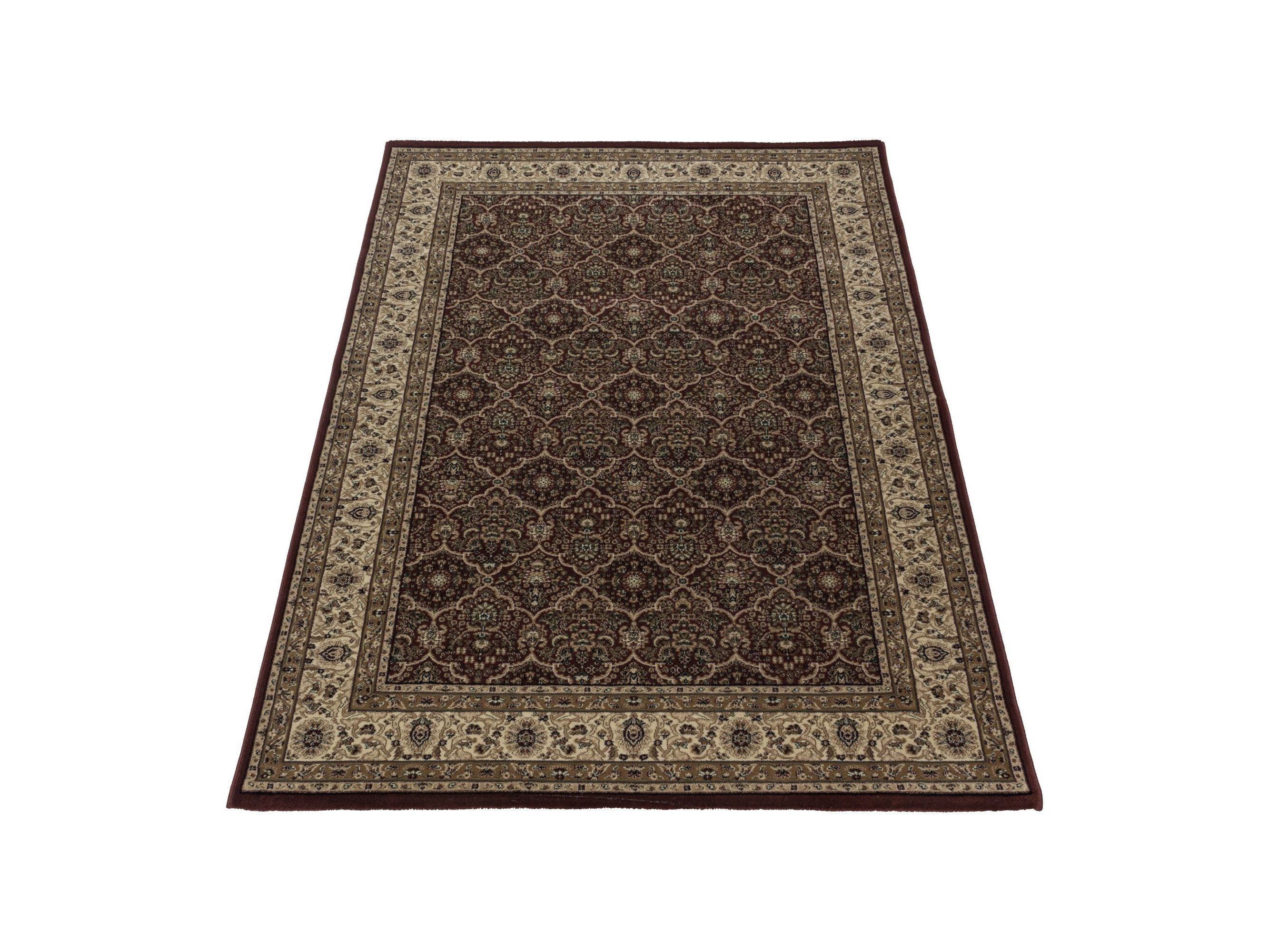 Wohnzimmer Kurzflor Teppich Design Orient Teppich Klassik Antike Ornamente Rot