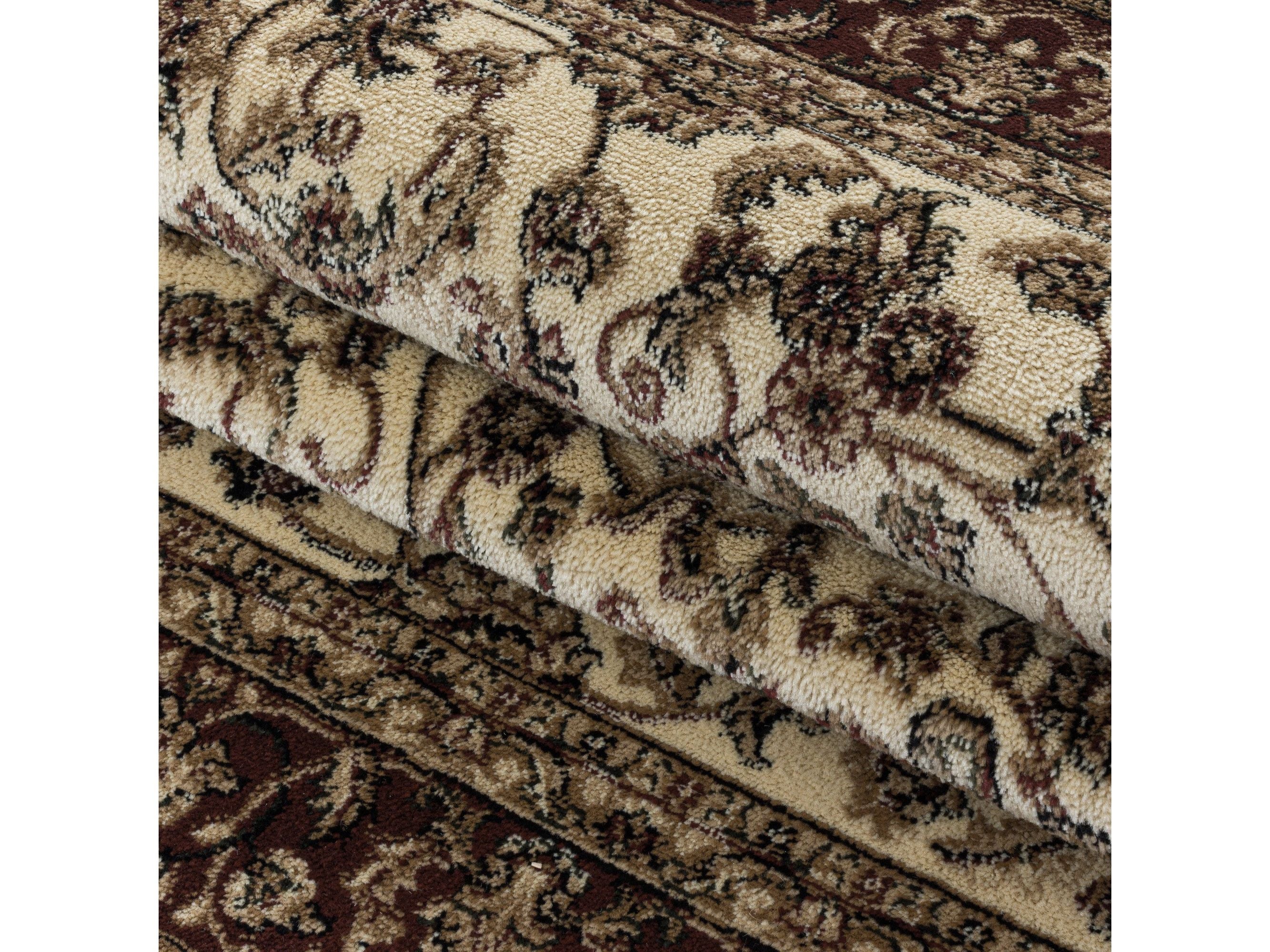 Wohnzimmer Kurzflor Teppich Design Orient Teppich Klassik Antike Ornamente Creme