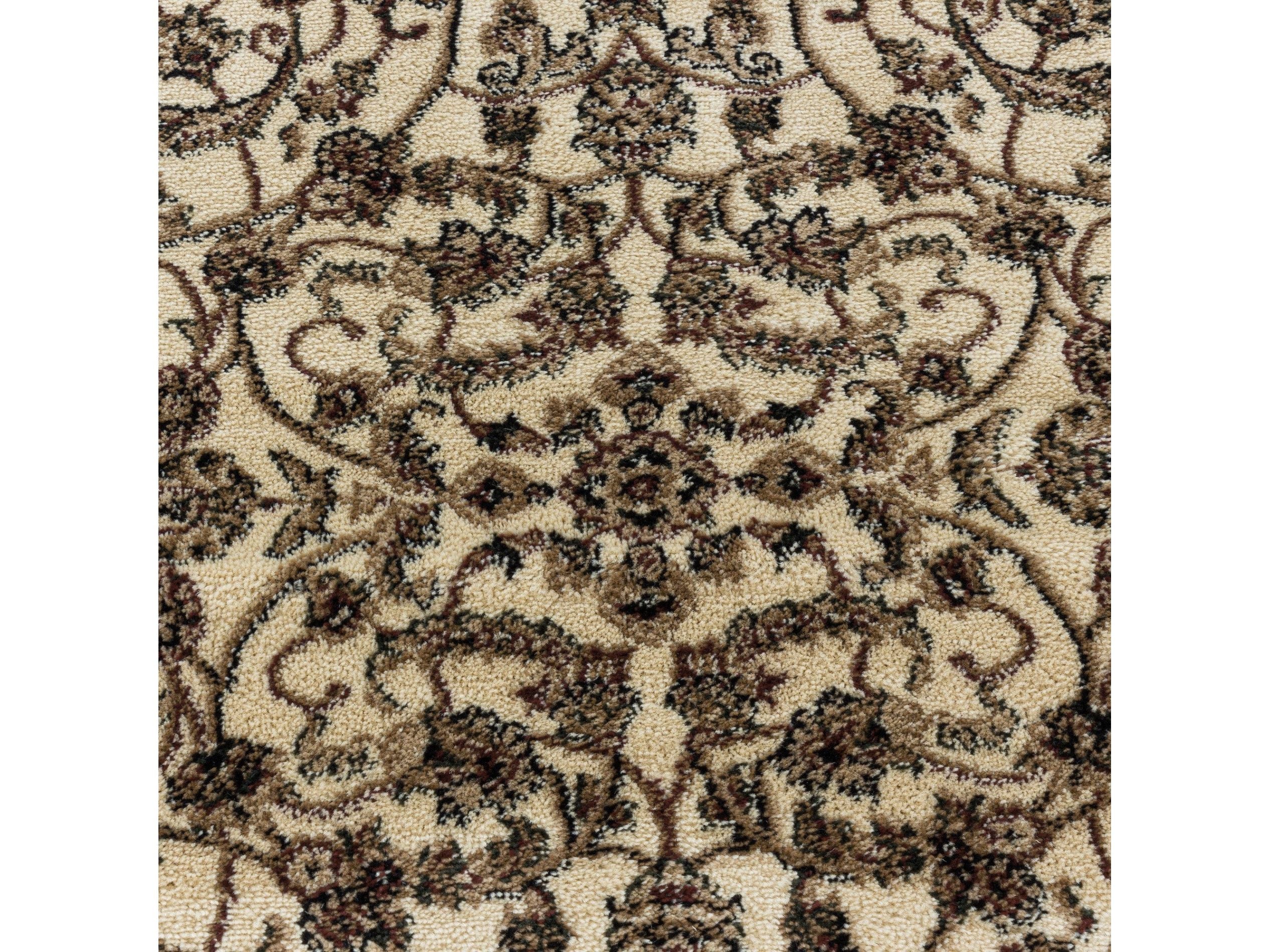 Wohnzimmer Kurzflor Teppich Design Orient Teppich Klassik Antike Ornamente Creme