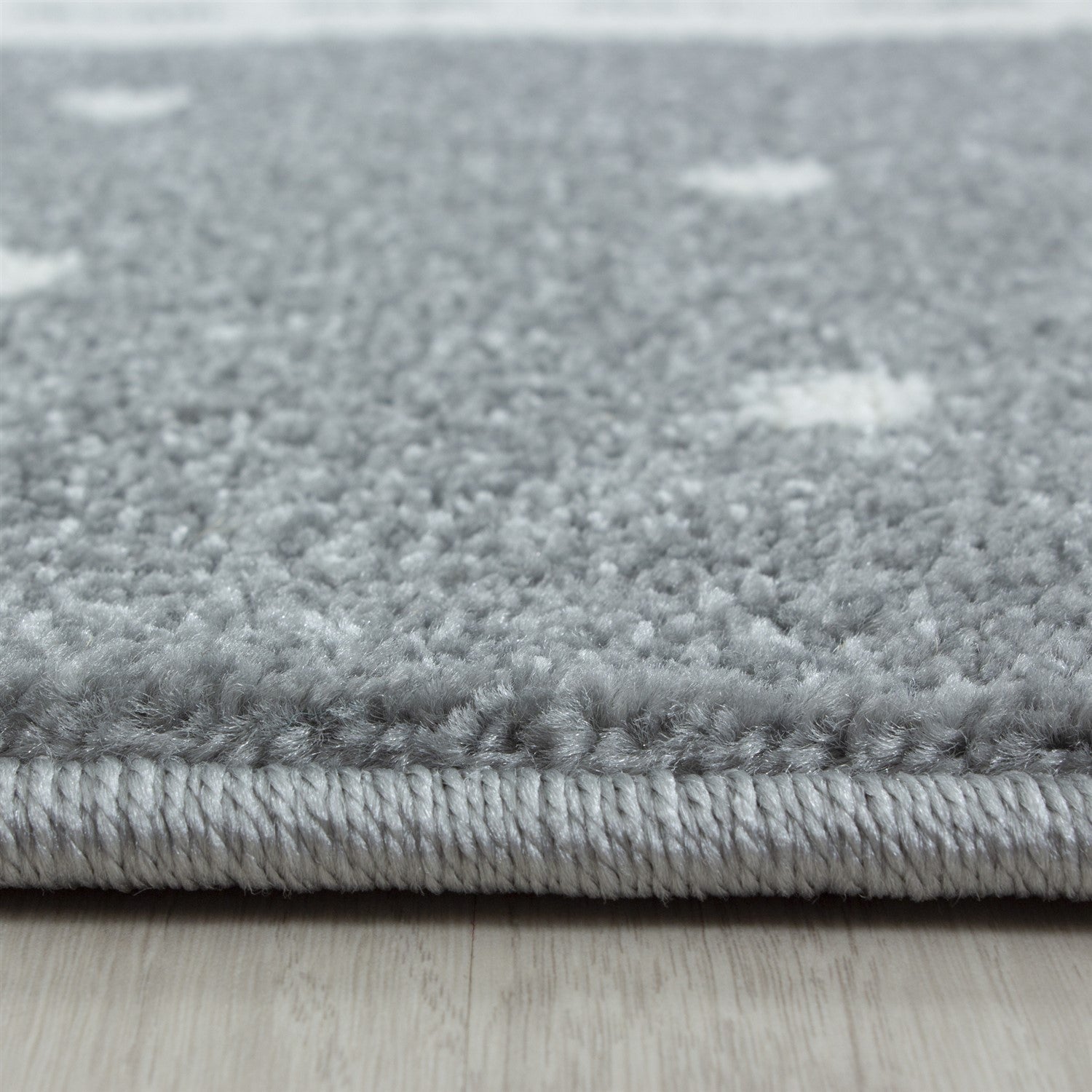 Kinderteppich Kinderzimmer Flamingo mit Sternen muster Pink Grau Weiß