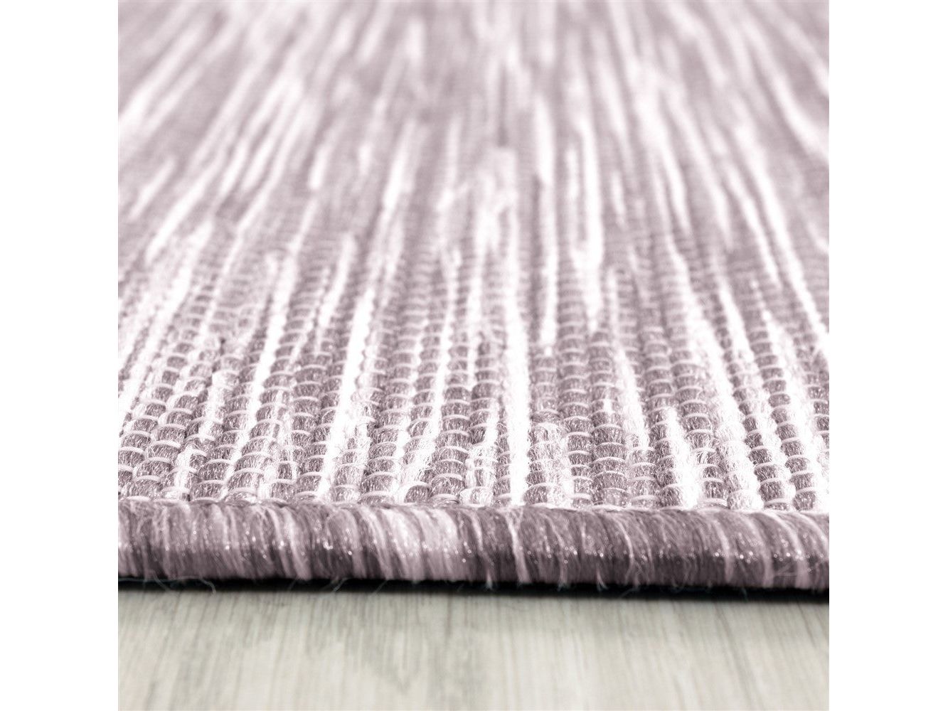 Teppich Sisal optik Flachgewebe Terrassen In- Outdoor Meliert Pink Creme