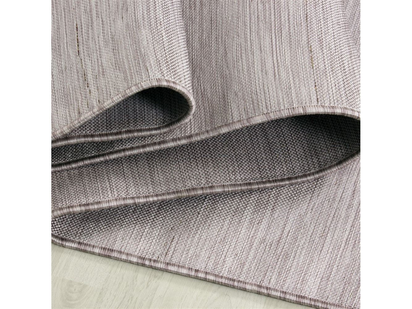 Teppich Sisal optik Flachgewebe Terrassen In- Outdoor Meliert Pink Creme