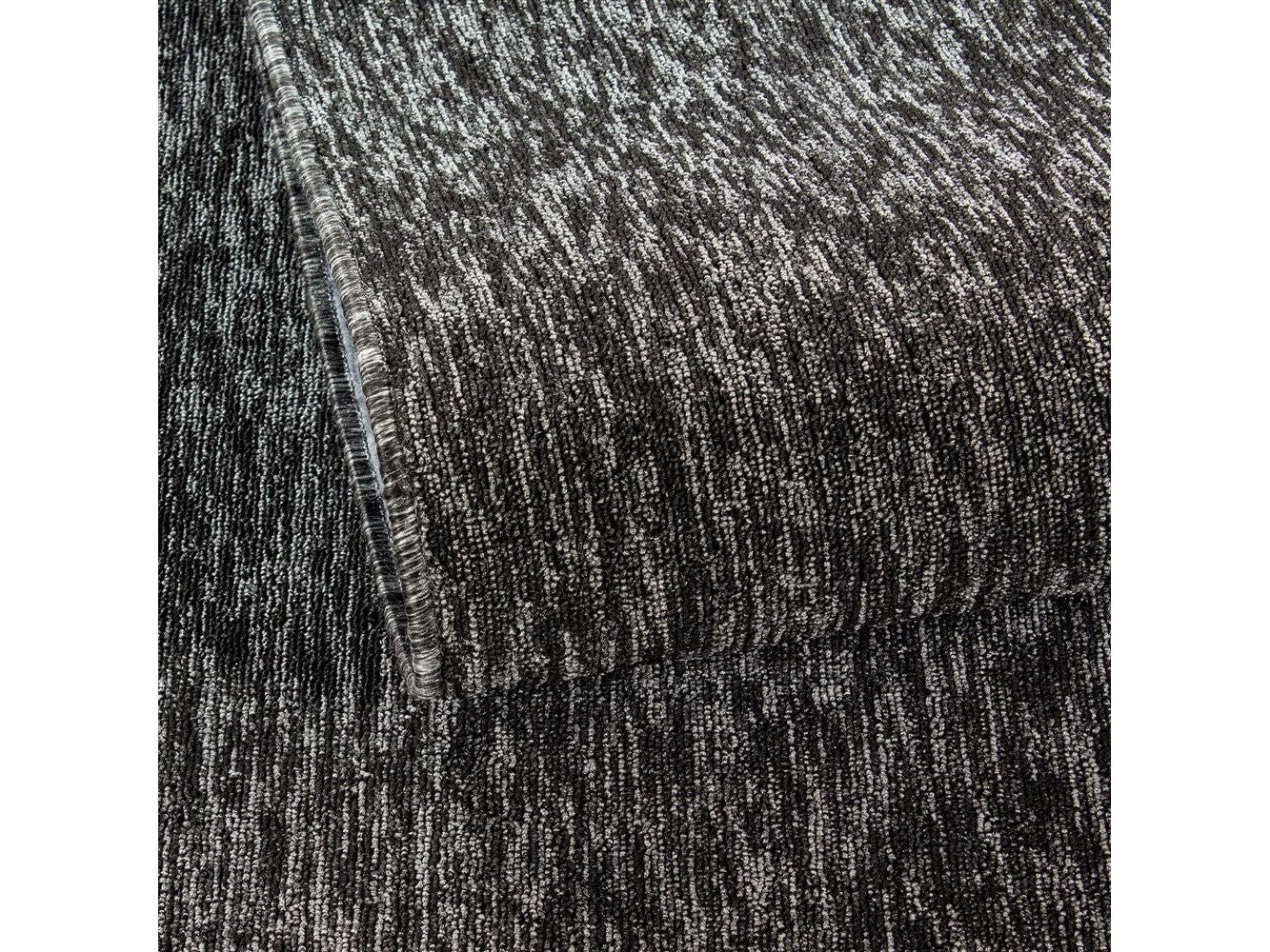 Teppich Kurzflor 4mm Florhöhe meliert glänzend Wohnzimmer Heimbüro Anthrazit