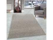 Teppich Kurzflor 4mm Florhöhe meliert glänzend Wohnzimmerteppich Heimbüro Beige