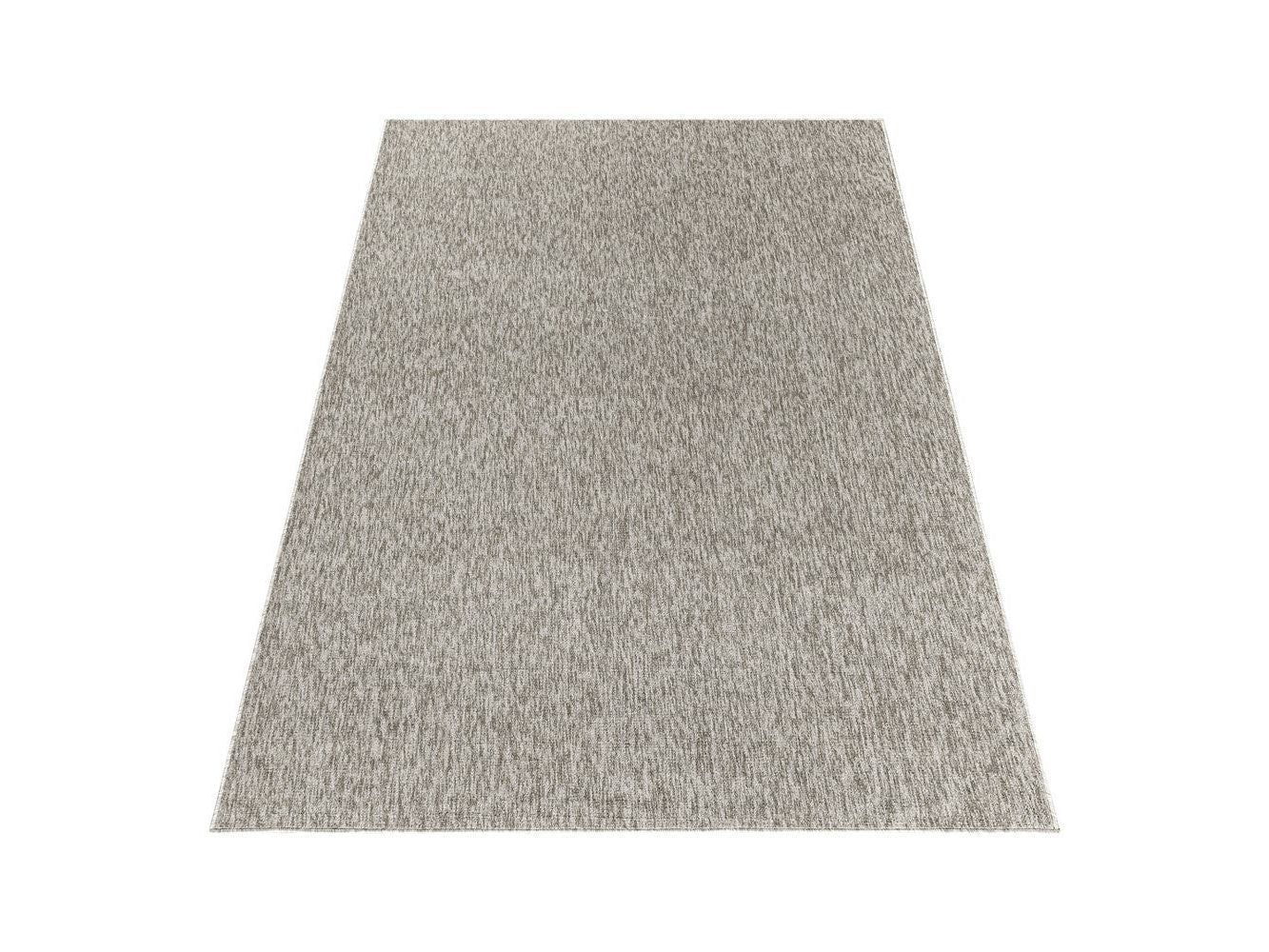 Teppich Kurzflor 4mm Florhöhe meliert glänzend Wohnzimmerteppich Heimbüro Beige