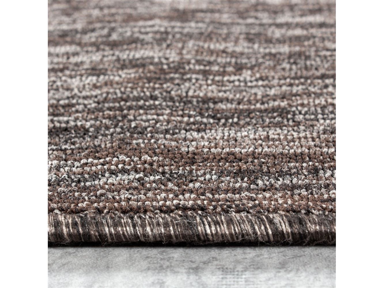 Teppich Kurzflor 4mm Florhöhe meliert glänzend Wohnzimmerteppich Heimbüro Braun