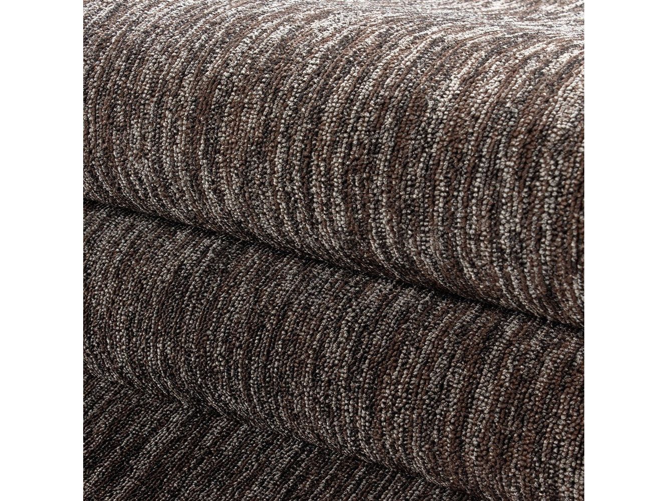 Teppich Kurzflor 4mm Florhöhe meliert glänzend Wohnzimmerteppich Heimbüro Braun