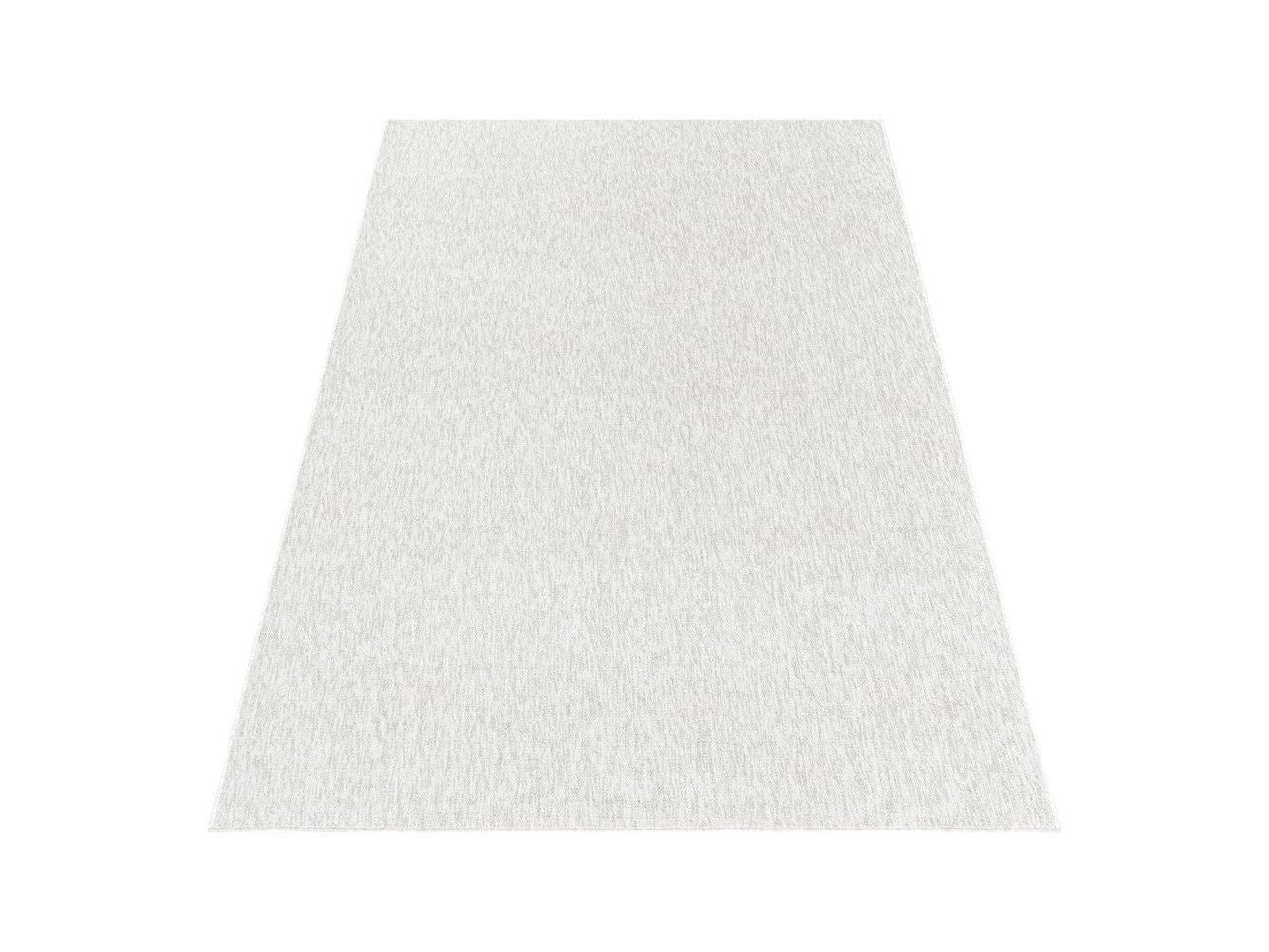 Teppich Kurzflor 4mm Florhöhe meliert glänzend Wohnzimmerteppich Heimbüro Creme