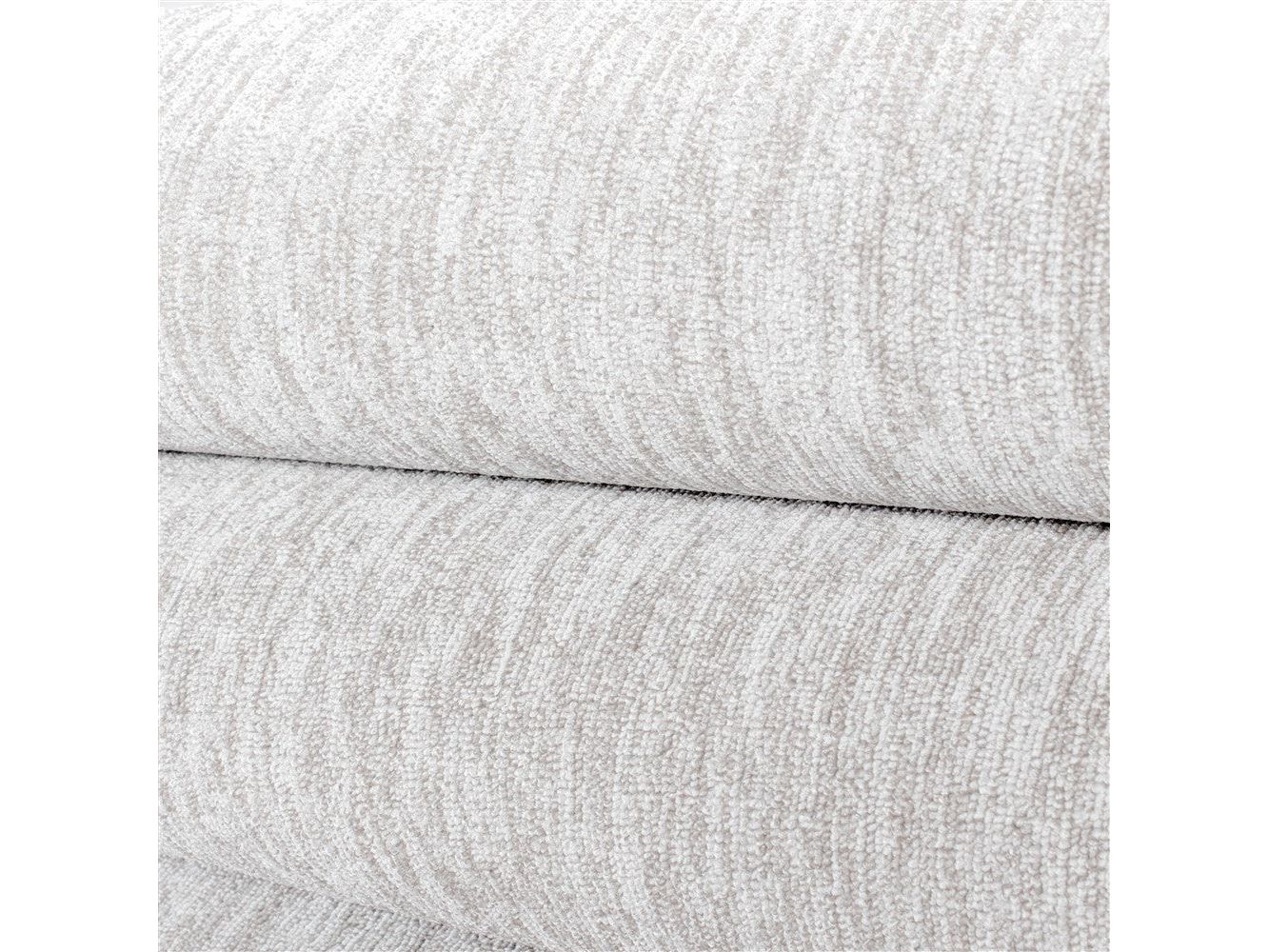 Teppich Kurzflor 4mm Florhöhe meliert glänzend Wohnzimmerteppich Heimbüro Creme