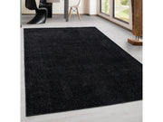 Teppich Kurzflor Modern Wohnzimmer Einfarbig Meliert Uni günstig ANTHRAZIT