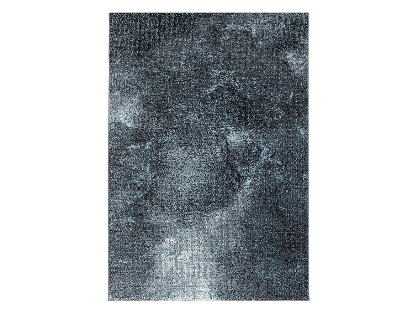 Wohnzimmerteppich Kurzflor Teppich Wolken Muster Marmoriert Weich Blau