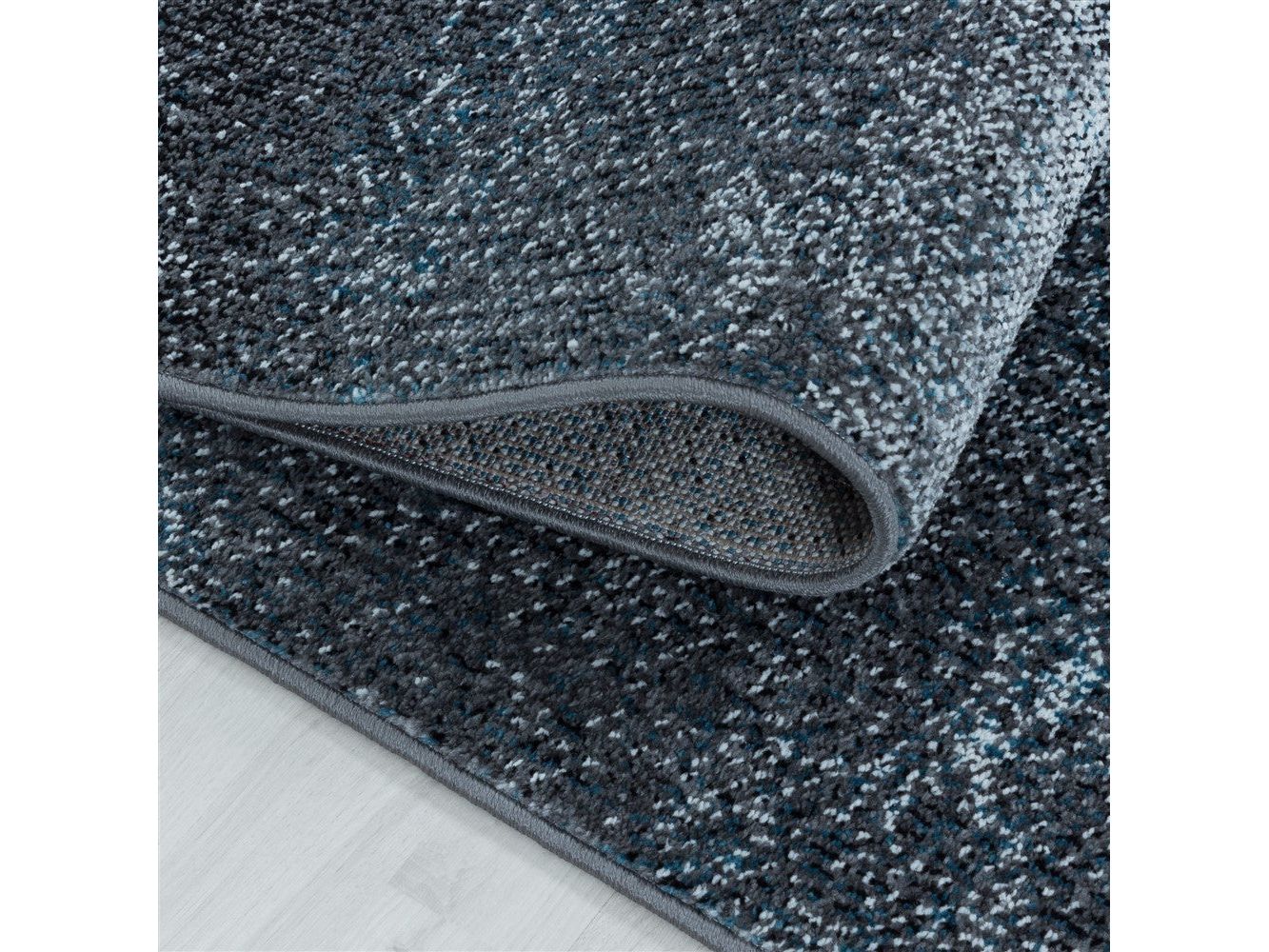 Wohnzimmerteppich Kurzflor Teppich Wolken Muster Marmoriert Weich Blau