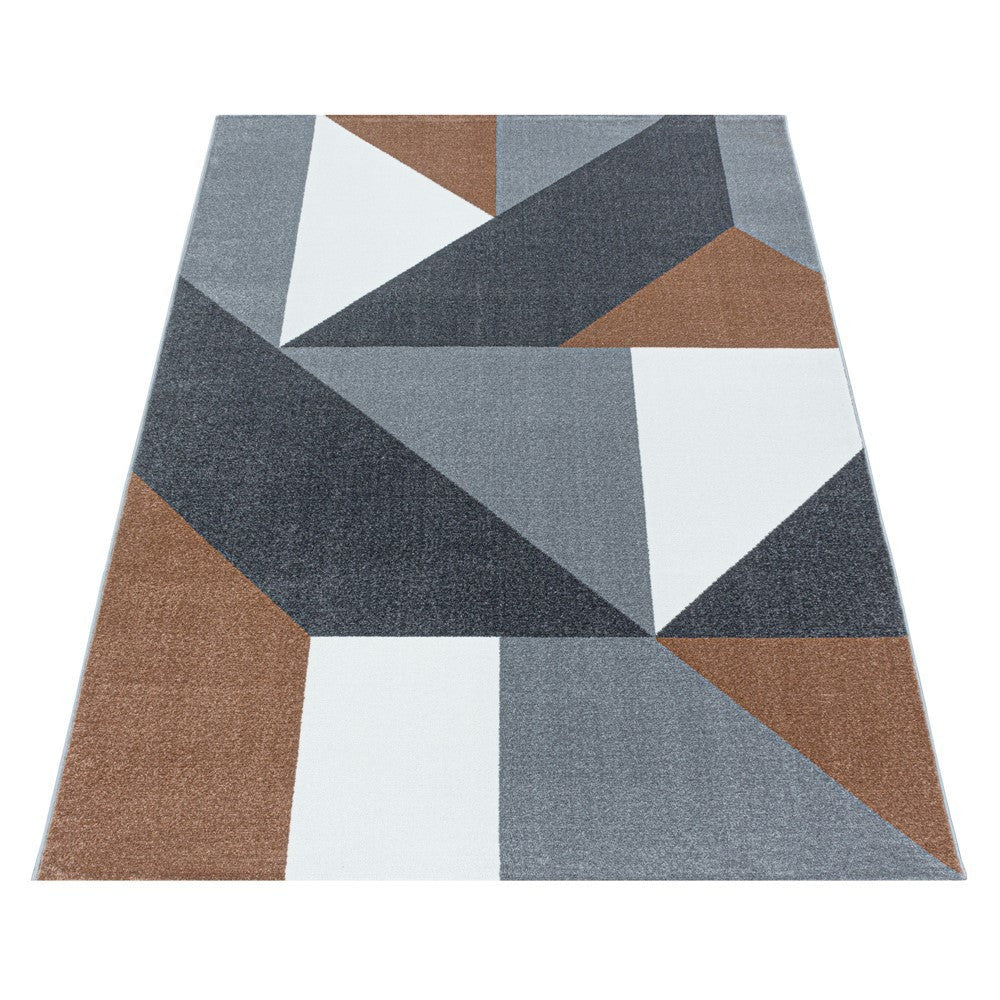 Wohnzimmerteppich Kurzflor Teppich Muster Geometrisch Modern Weich Terra