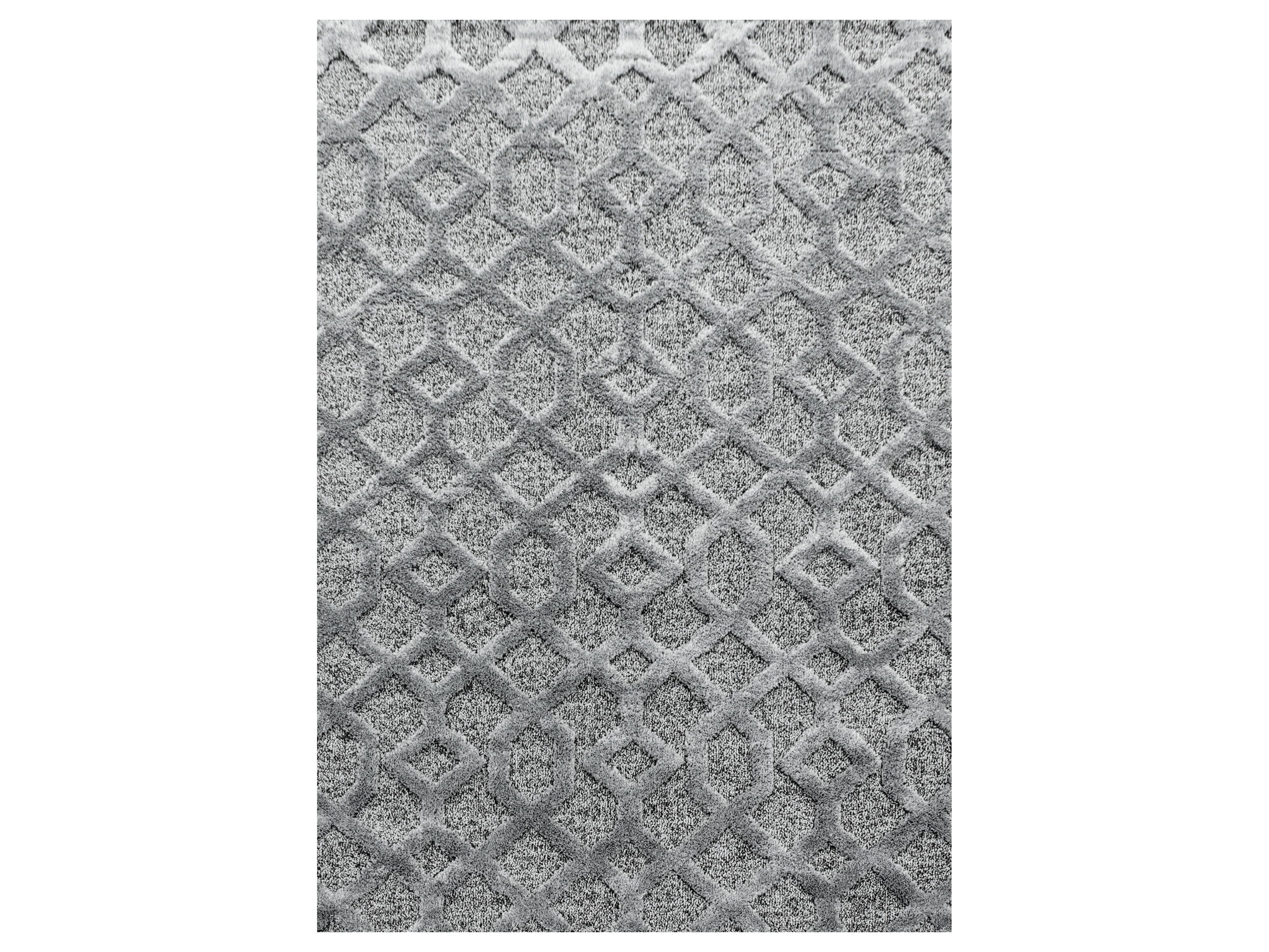 Kurzflor Design Teppich MIA Looped Flor 3-D Gitter Muster Abstrakt