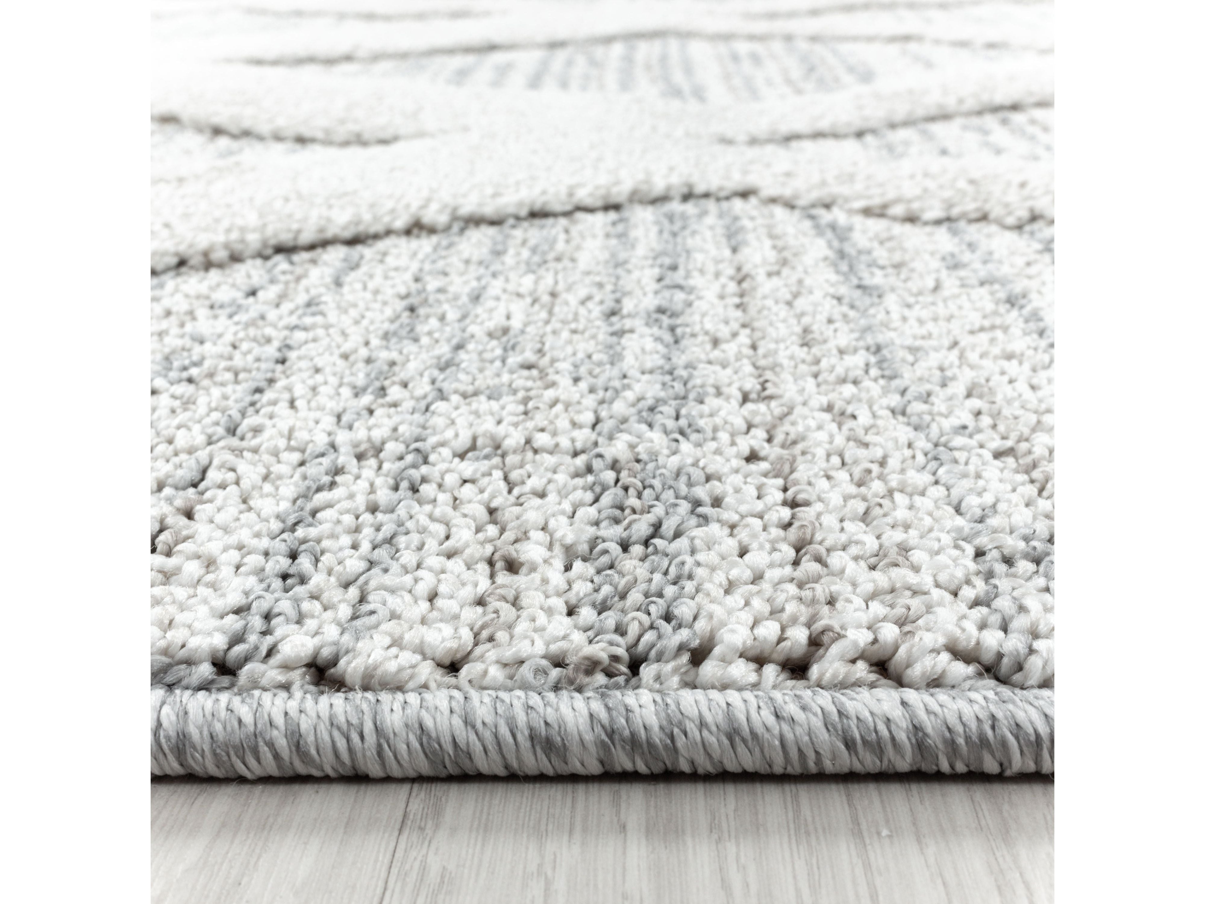 Kurzflor Design Teppich MIA Looped Flor 3-D Rauten Gitter Muster Abstrakt