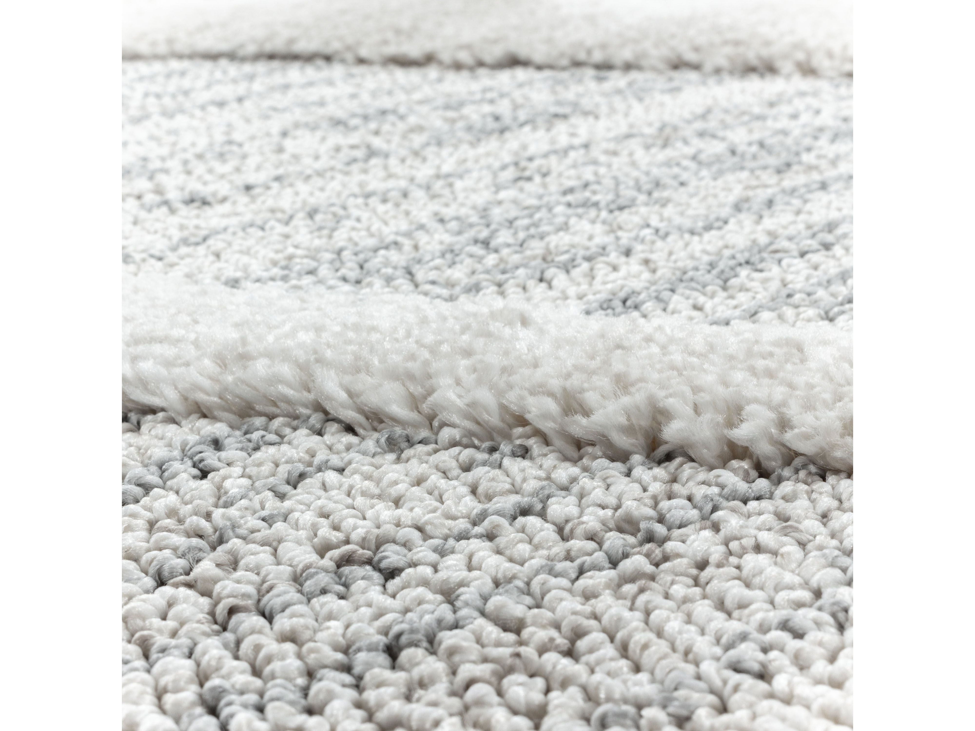 Kurzflor Design Teppich MIA Looped Flor 3-D Rauten Gitter Muster Abstrakt