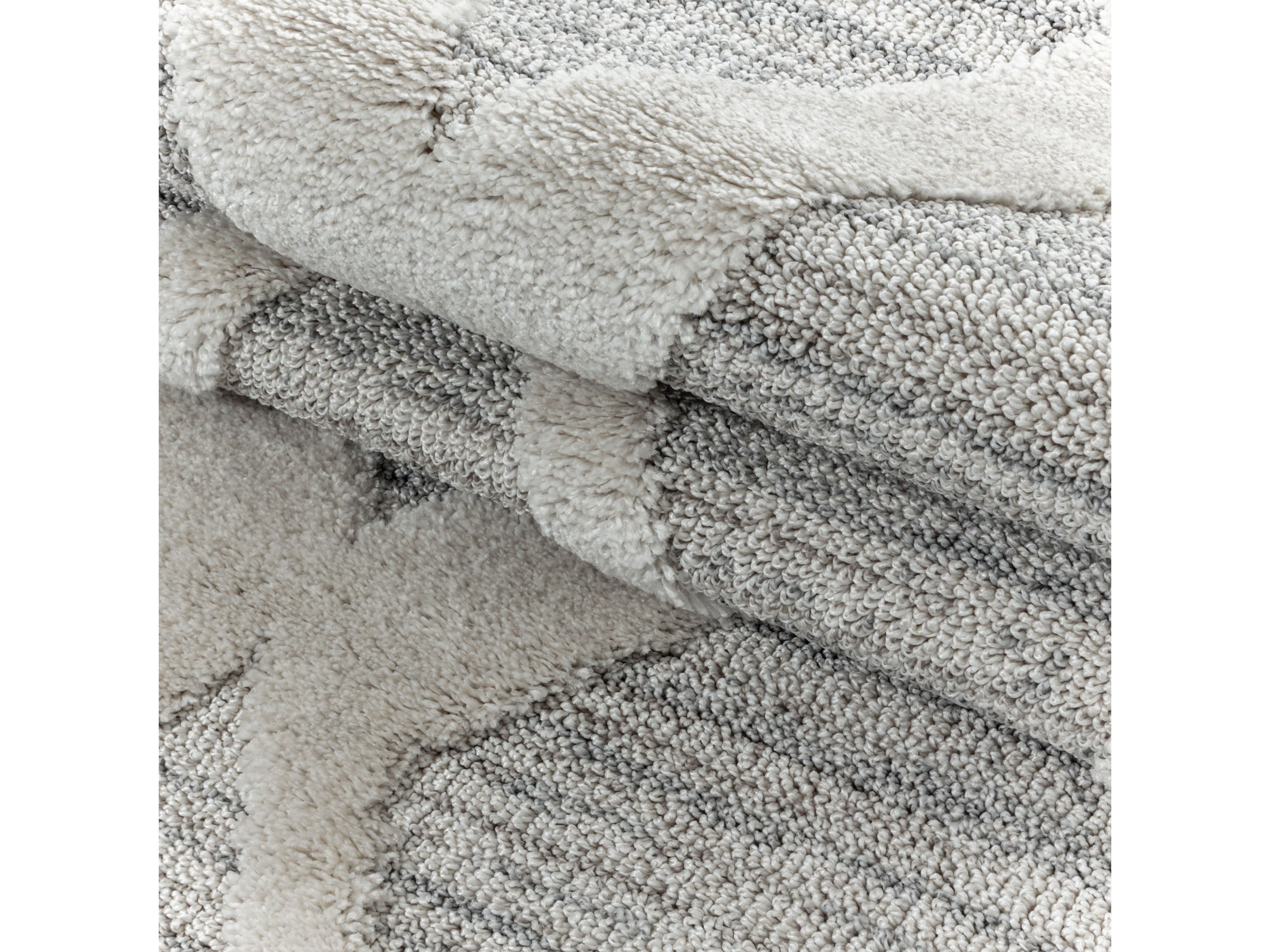 Kurzflor Design Teppich MIA Looped Flor 3-D Rauten Gitter Muster Abstrakt