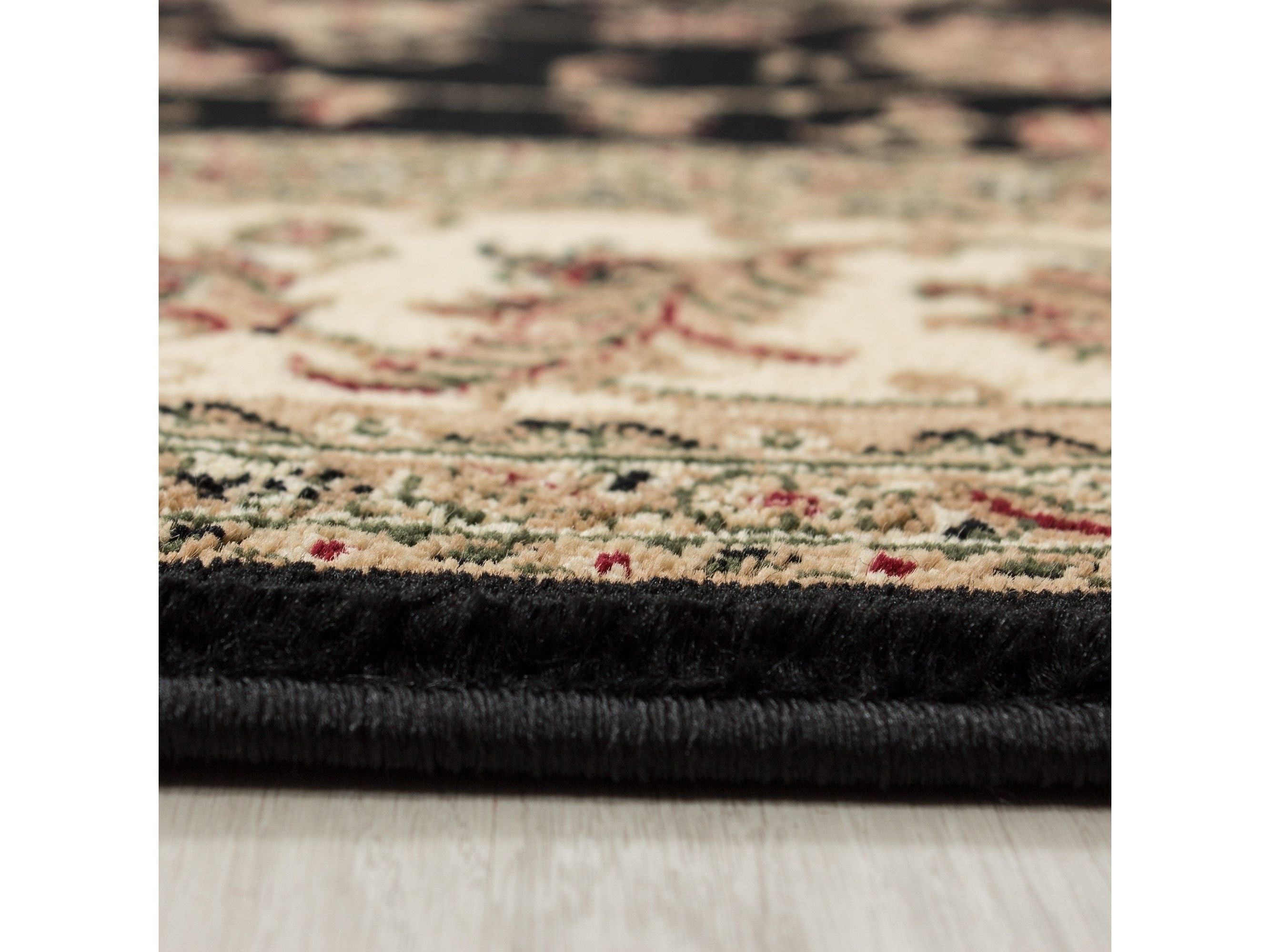 Orientteppich Klassischer Orientalisch Traditional Webteppich Schwarz Beige