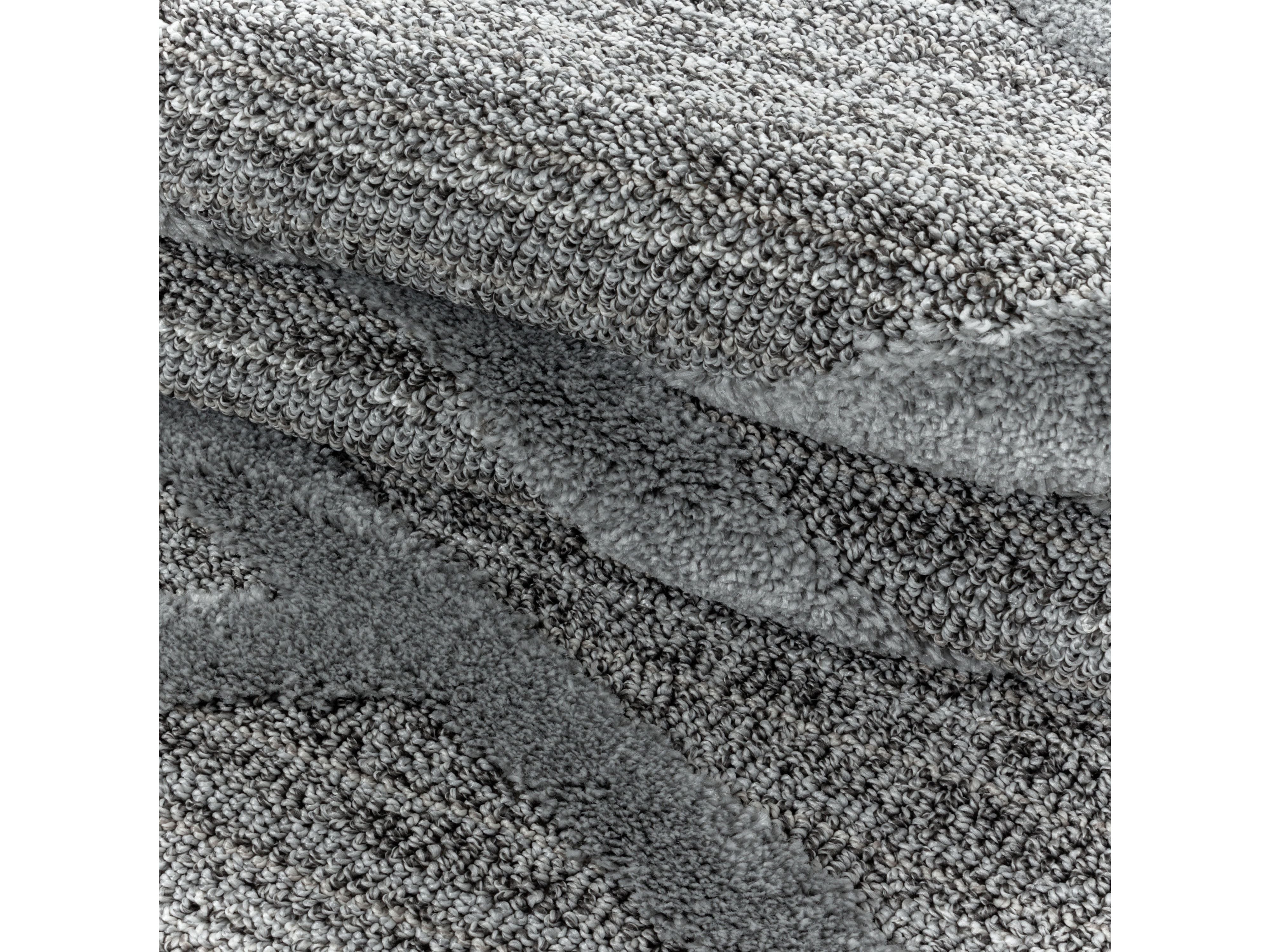 Kurzflor Design Teppich MIA Looped Flor 3-D Linien Gitter Muster