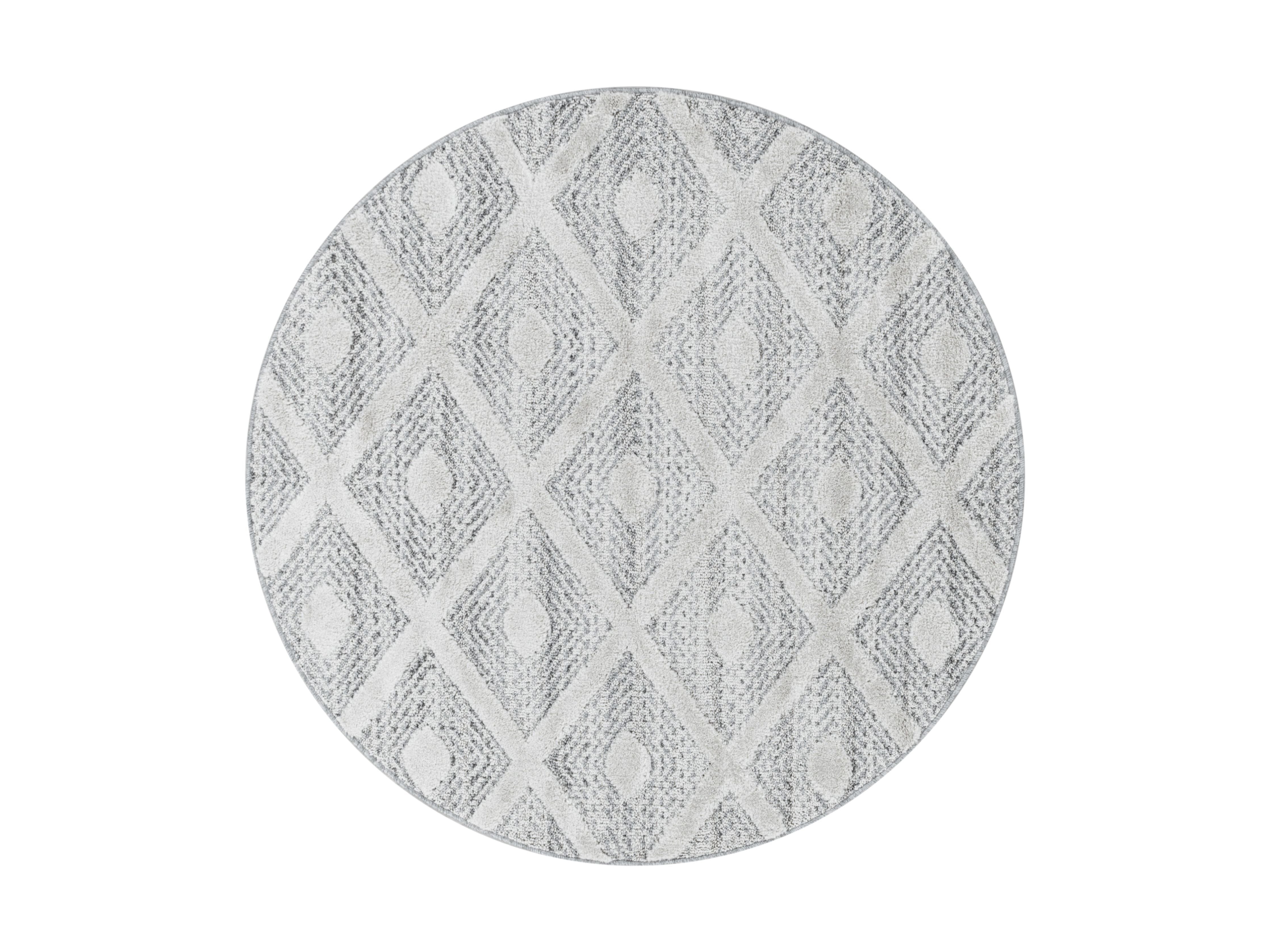 Kurzflor Design Teppich MIA Looped Flor 3-D Rauten Viereck Gitter Muster